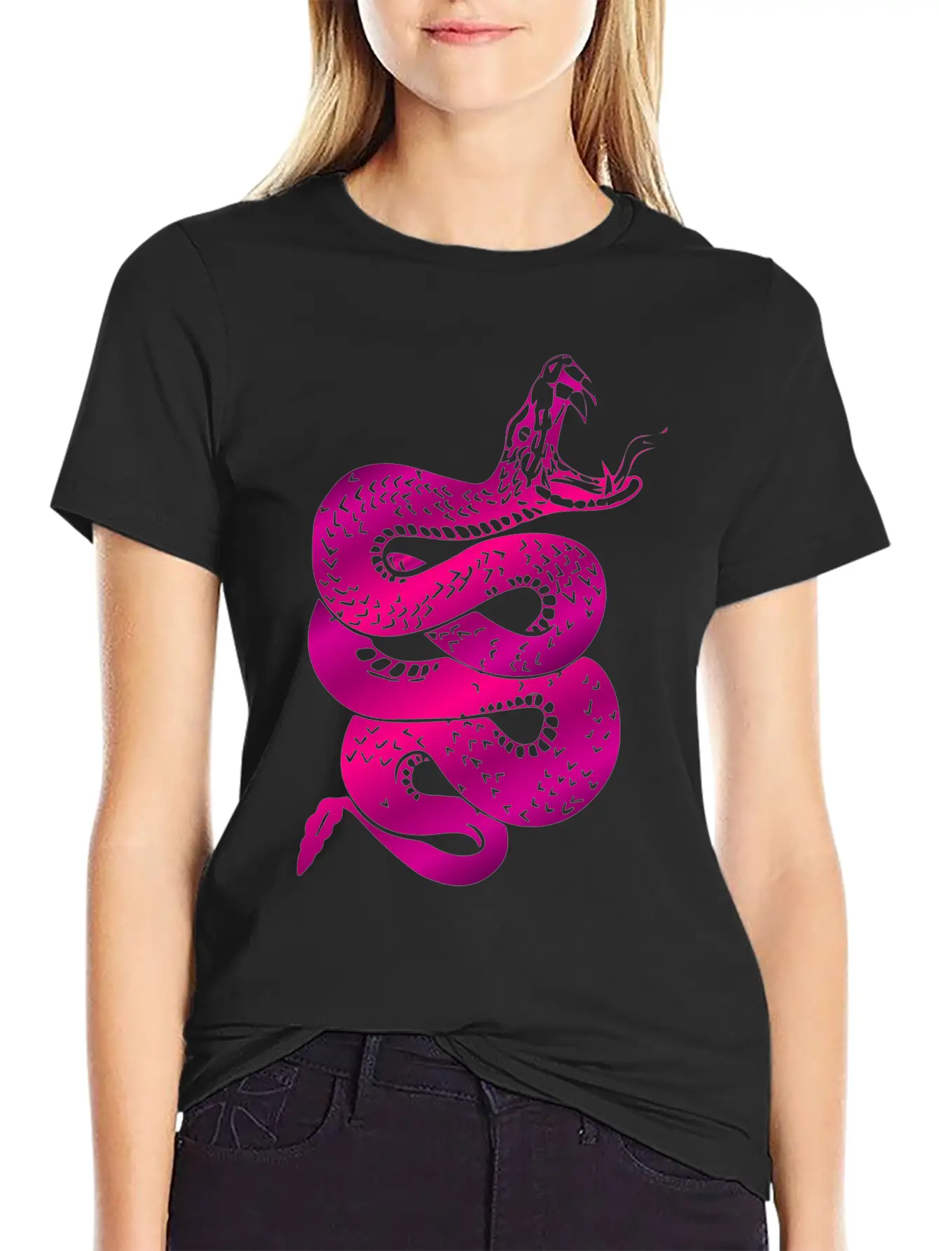 Snake Reptile Scales Comfortable Minimalist Graphic Tee – Summer Style Essential