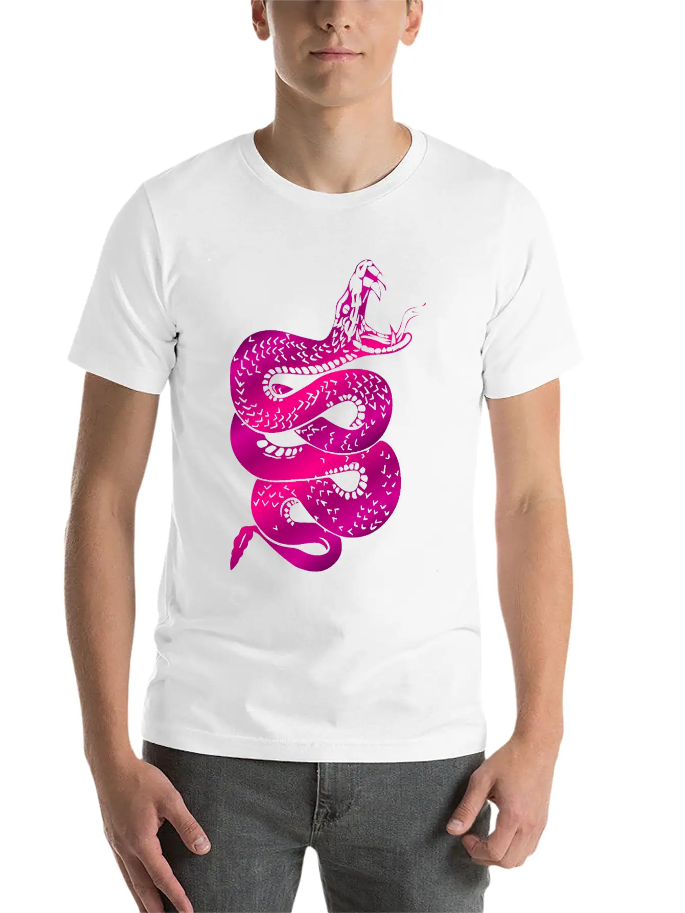 Snake Reptile Scales Comfortable Minimalist Graphic Tee – Summer Style Essential