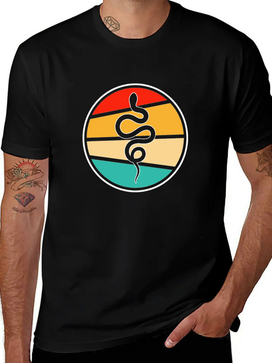 Snake Retro Essential Unisex Summer Tee – Soft Cotton Casual Fit