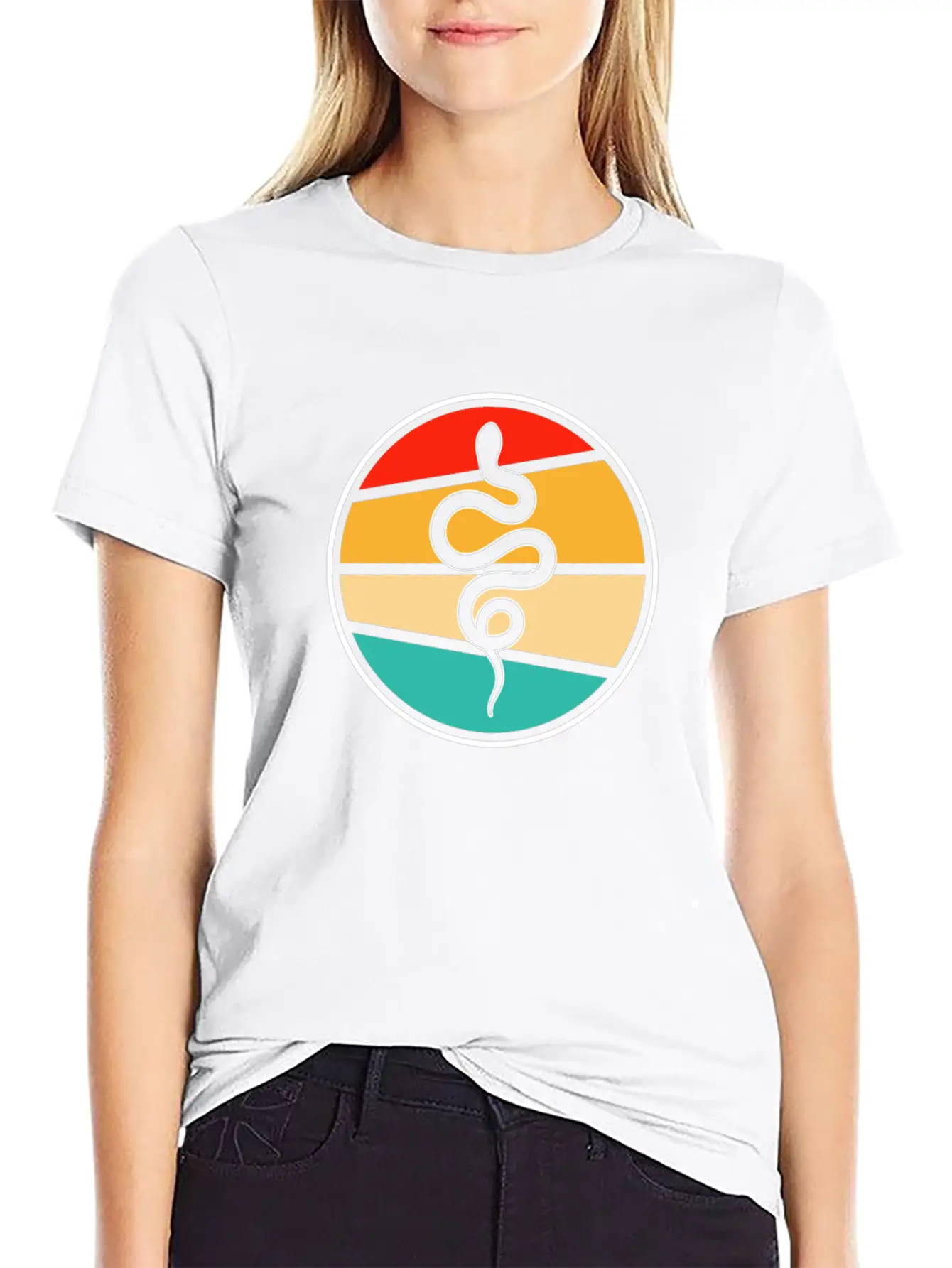 Snake Retro Essential Unisex Summer Tee – Soft Cotton Casual Fit