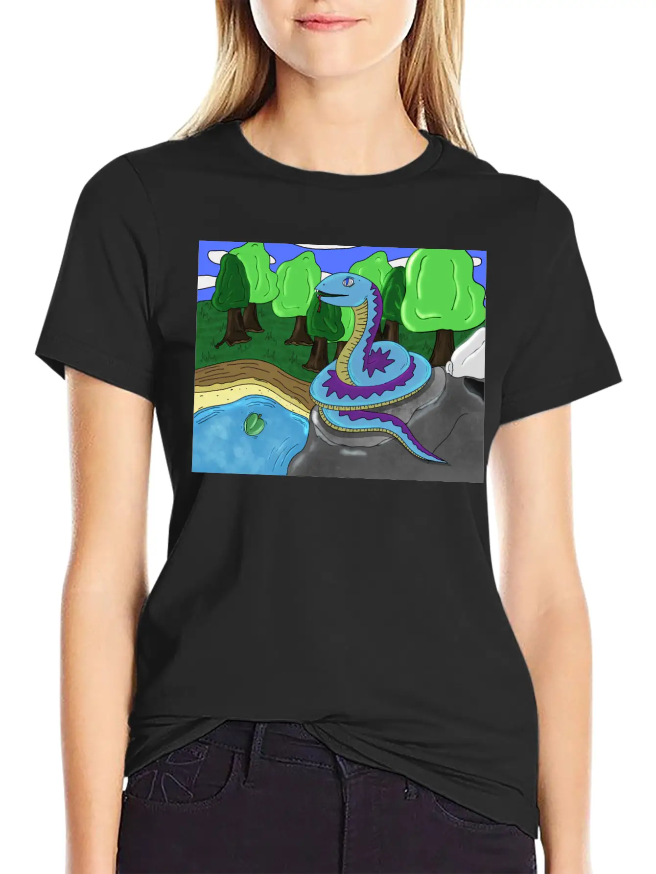Snake Stylish Everyday T-Shirt – Unisex Basic Cotton Tee