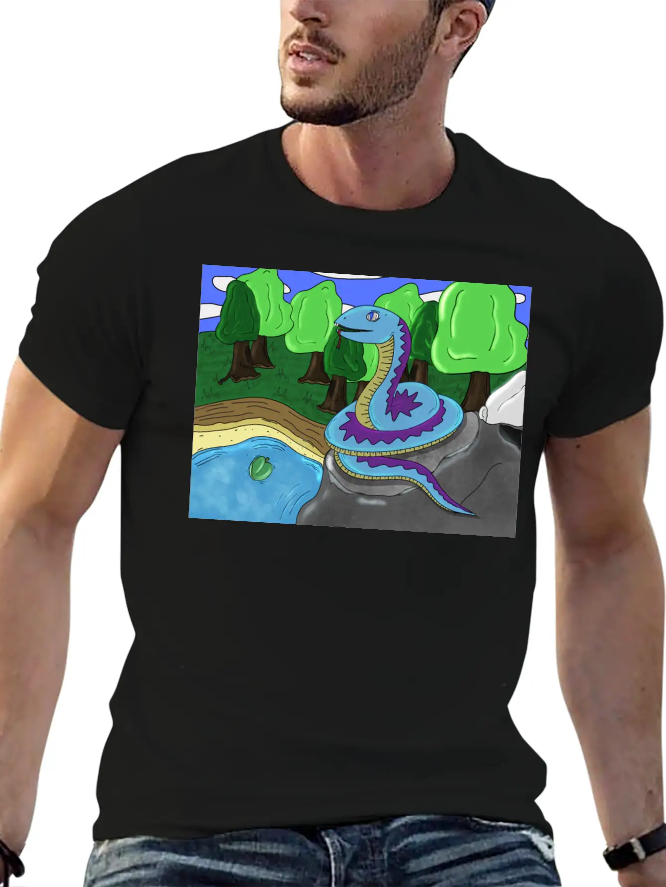 Snake Stylish Everyday T-Shirt – Unisex Basic Cotton Tee