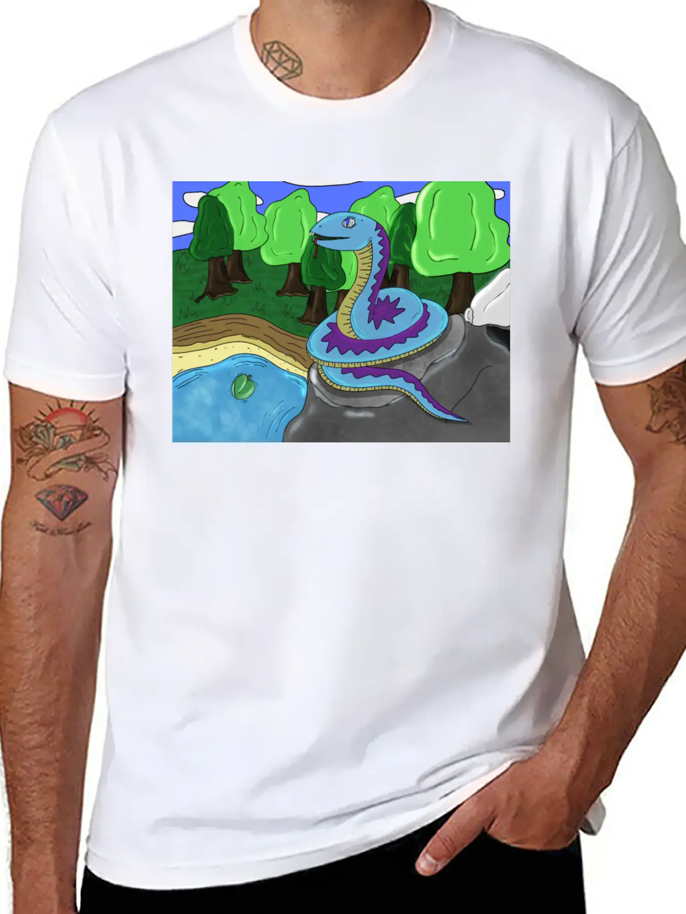 Snake Stylish Everyday T-Shirt – Unisex Basic Cotton Tee
