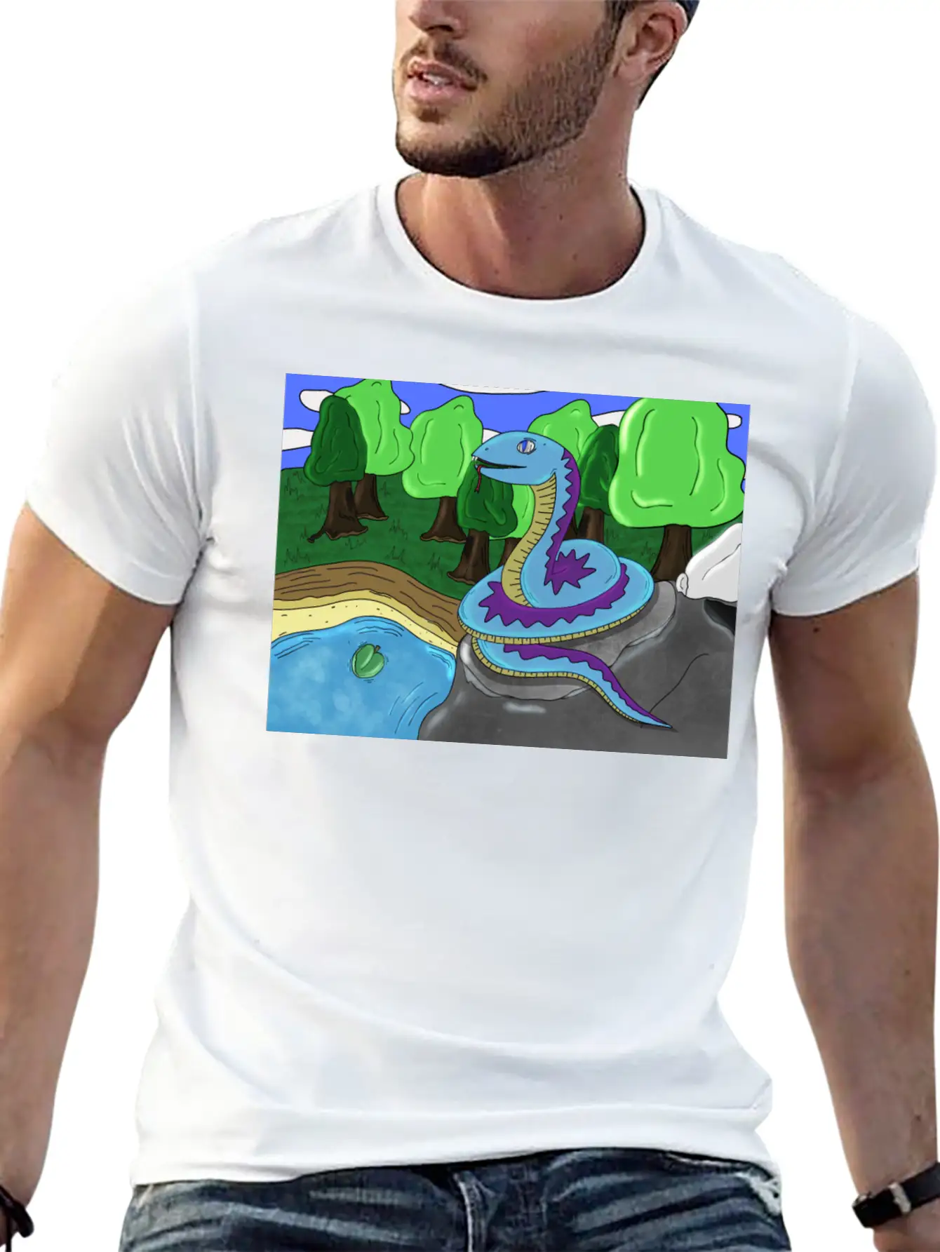 Snake Stylish Everyday T-Shirt – Unisex Basic Cotton Tee