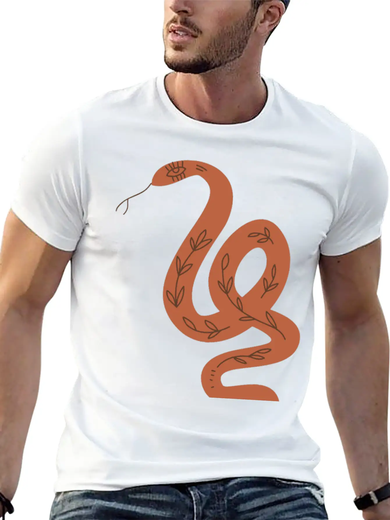 Snake Unisex Short Sleeve Soft Cotton T-Shirt – Casual Everyday Wear