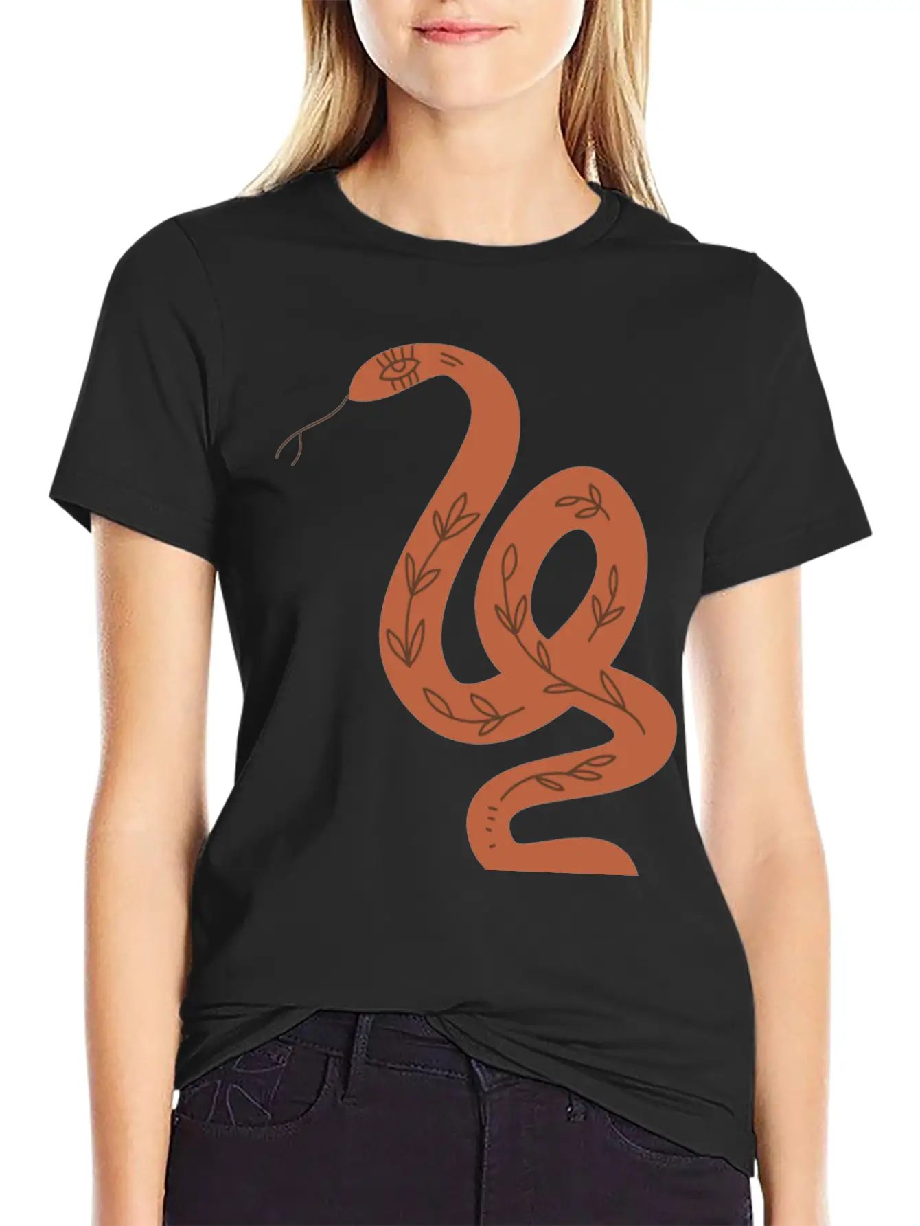 Snake Unisex Short Sleeve Soft Cotton T-Shirt – Casual Everyday Wear