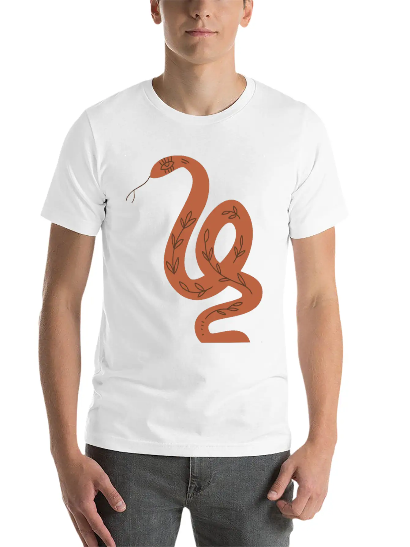 Snake Unisex Short Sleeve Soft Cotton T-Shirt – Casual Everyday Wear