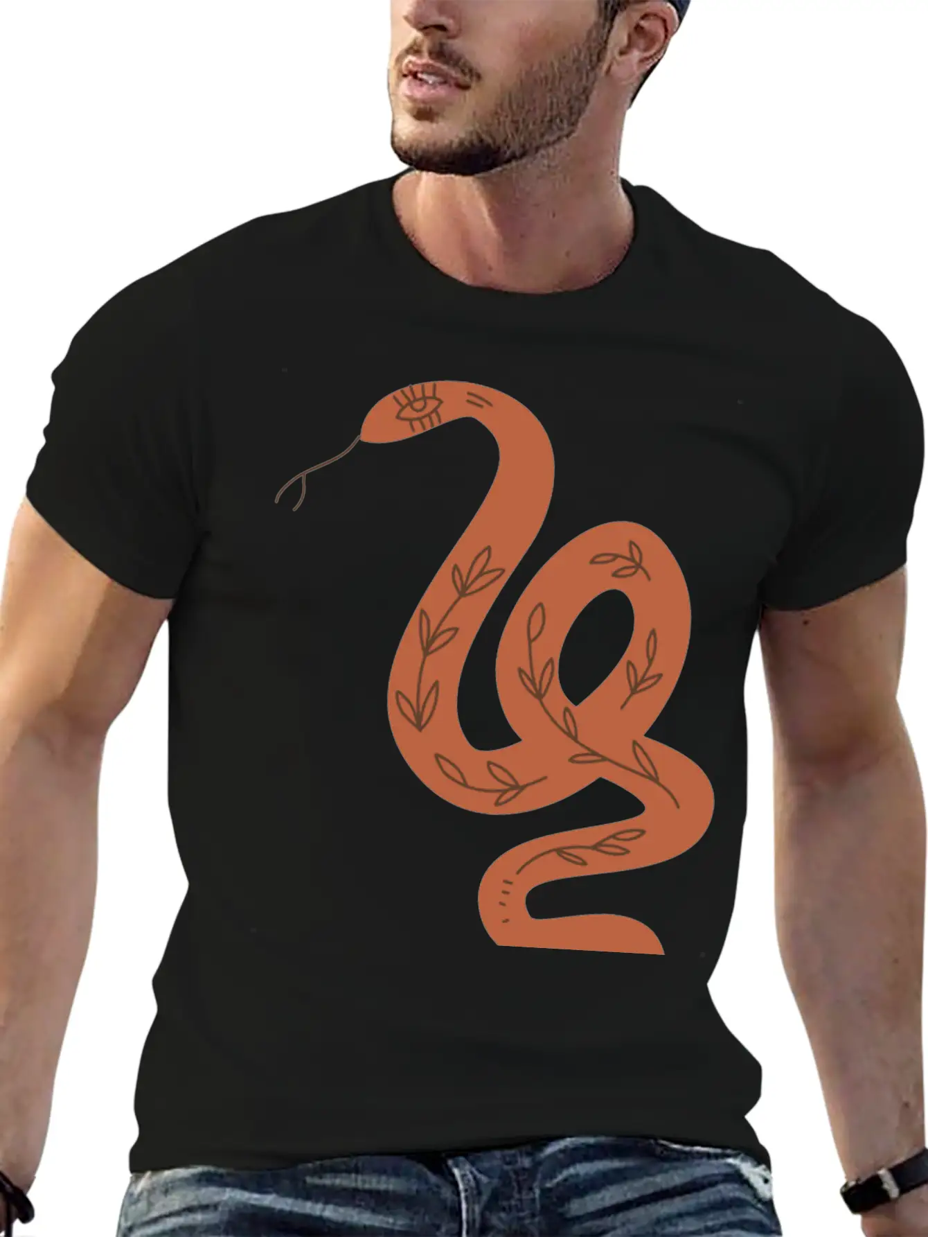 Snake Unisex Short Sleeve Soft Cotton T-Shirt – Casual Everyday Wear