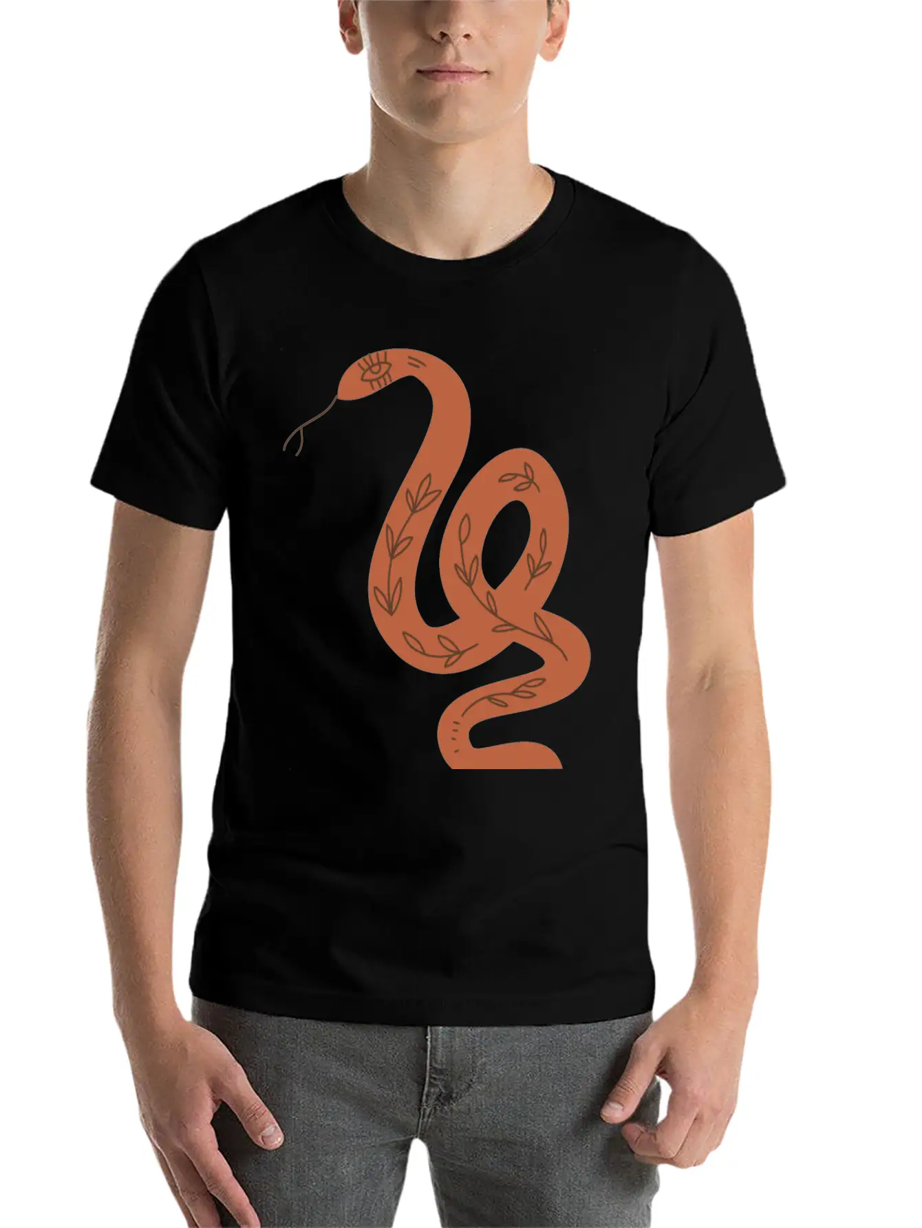 Snake Unisex Short Sleeve Soft Cotton T-Shirt – Casual Everyday Wear