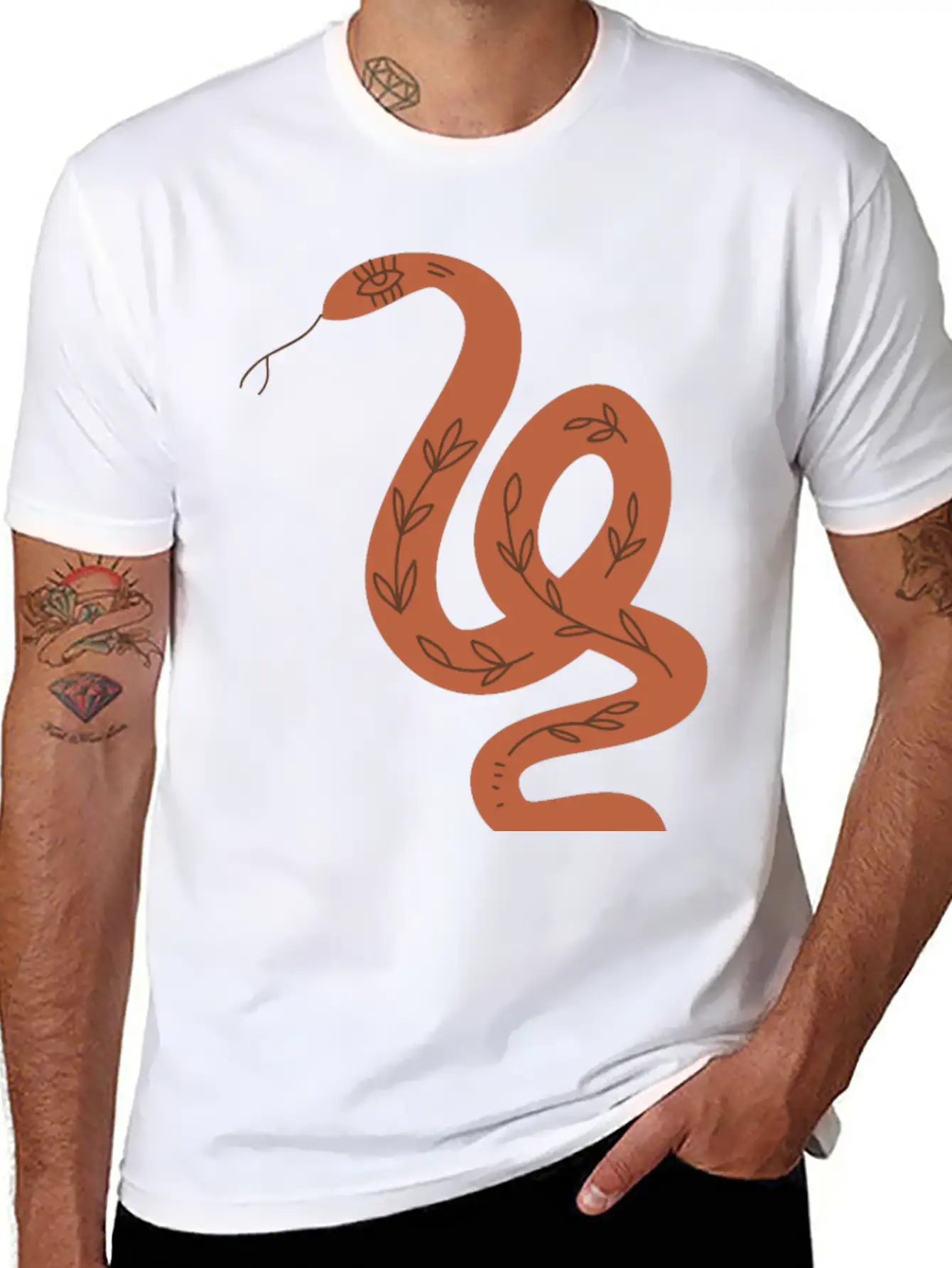 Snake Unisex Short Sleeve Soft Cotton T-Shirt – Casual Everyday Wear