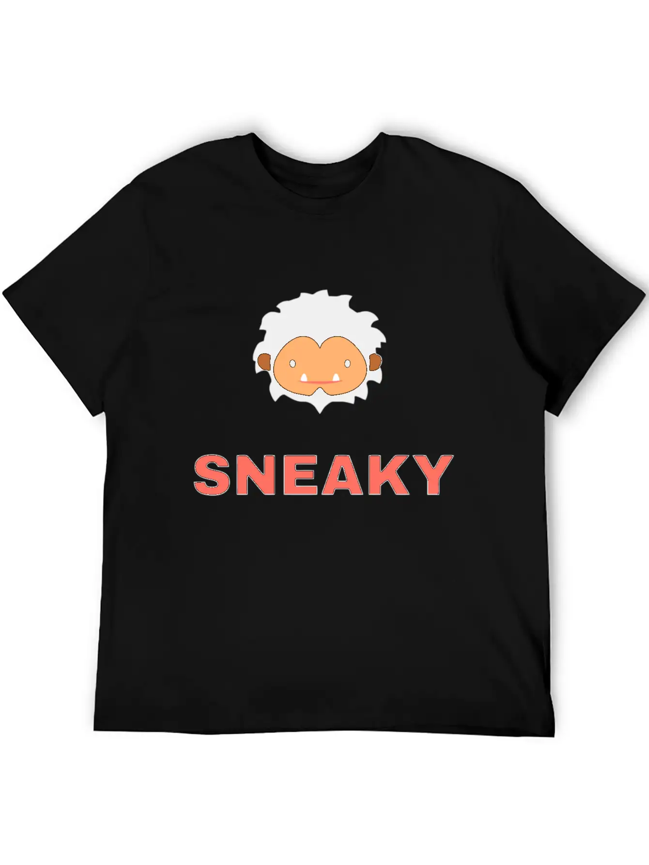 Sneaky Sasquatch Head Unisex Short Sleeve Soft Cotton T-Shirt – Casual Everyday Wear