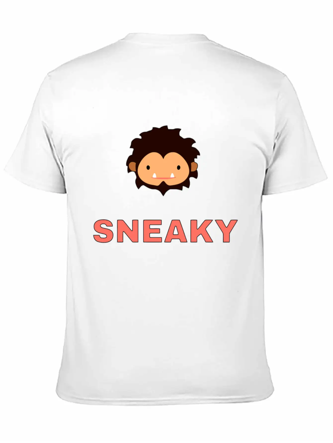 Sneaky Sasquatch Head Unisex Short Sleeve Soft Cotton T-Shirt – Casual Everyday Wear