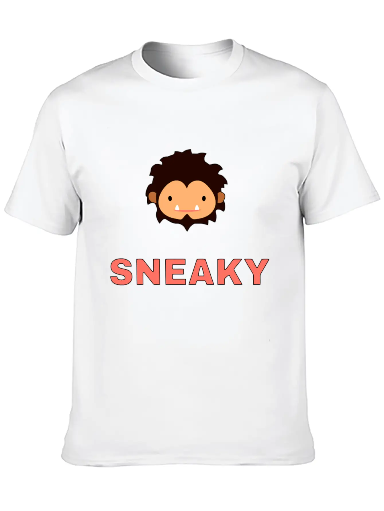 Sneaky Sasquatch Head Unisex Short Sleeve Soft Cotton T-Shirt – Casual Everyday Wear