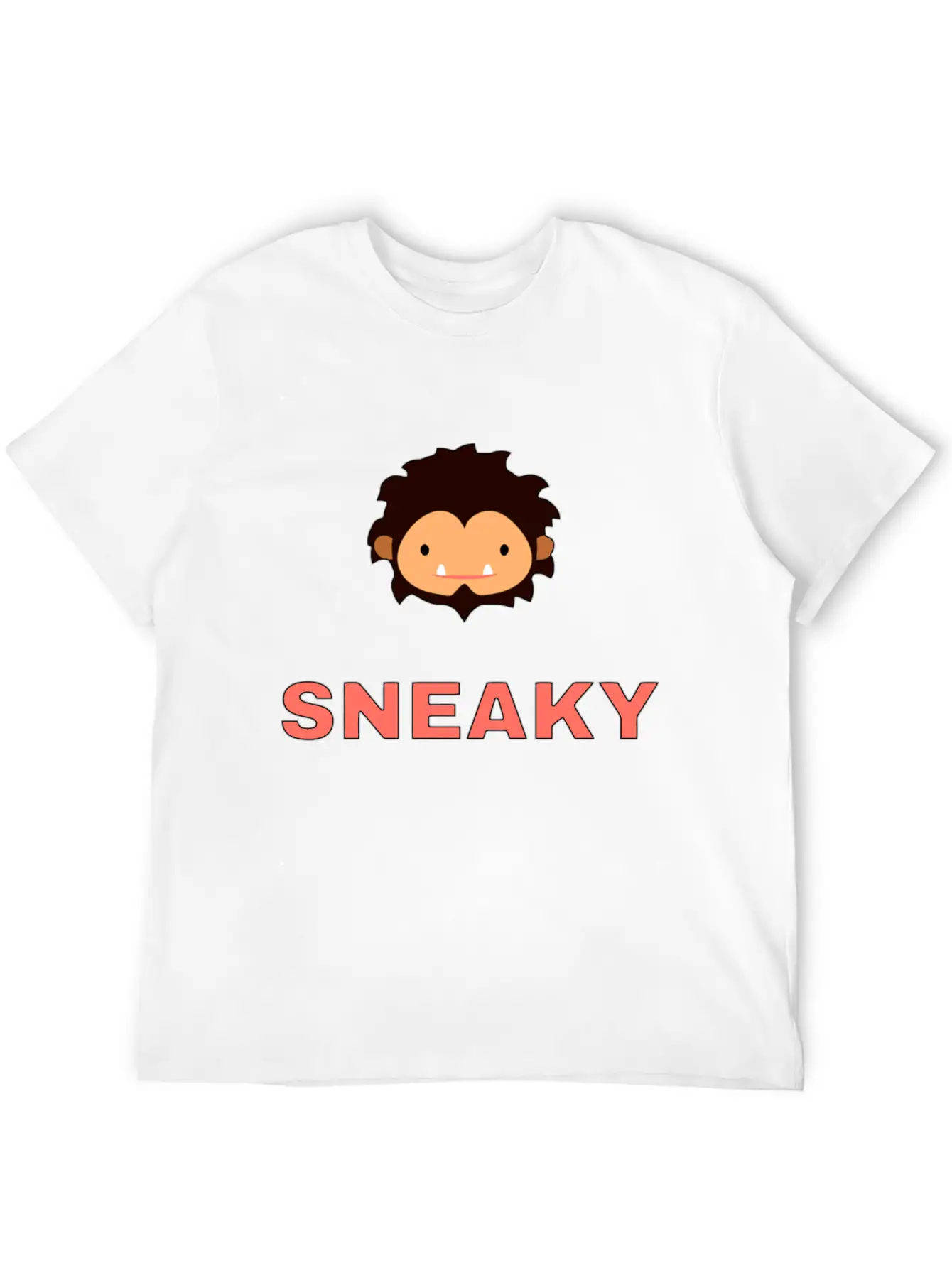 Sneaky Sasquatch Head Unisex Short Sleeve Soft Cotton T-Shirt – Casual Everyday Wear