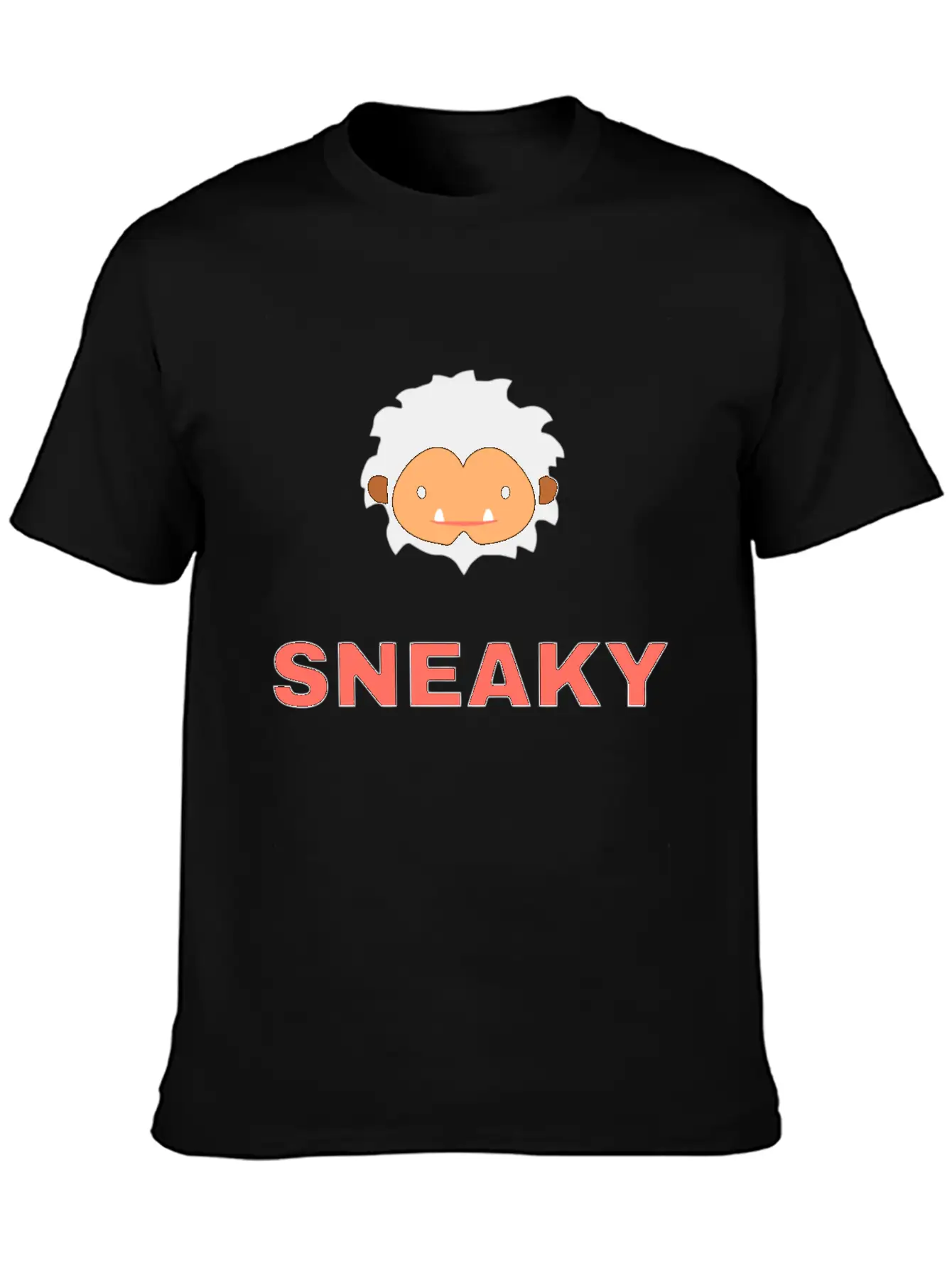 Sneaky Sasquatch Head Unisex Short Sleeve Soft Cotton T-Shirt – Casual Everyday Wear