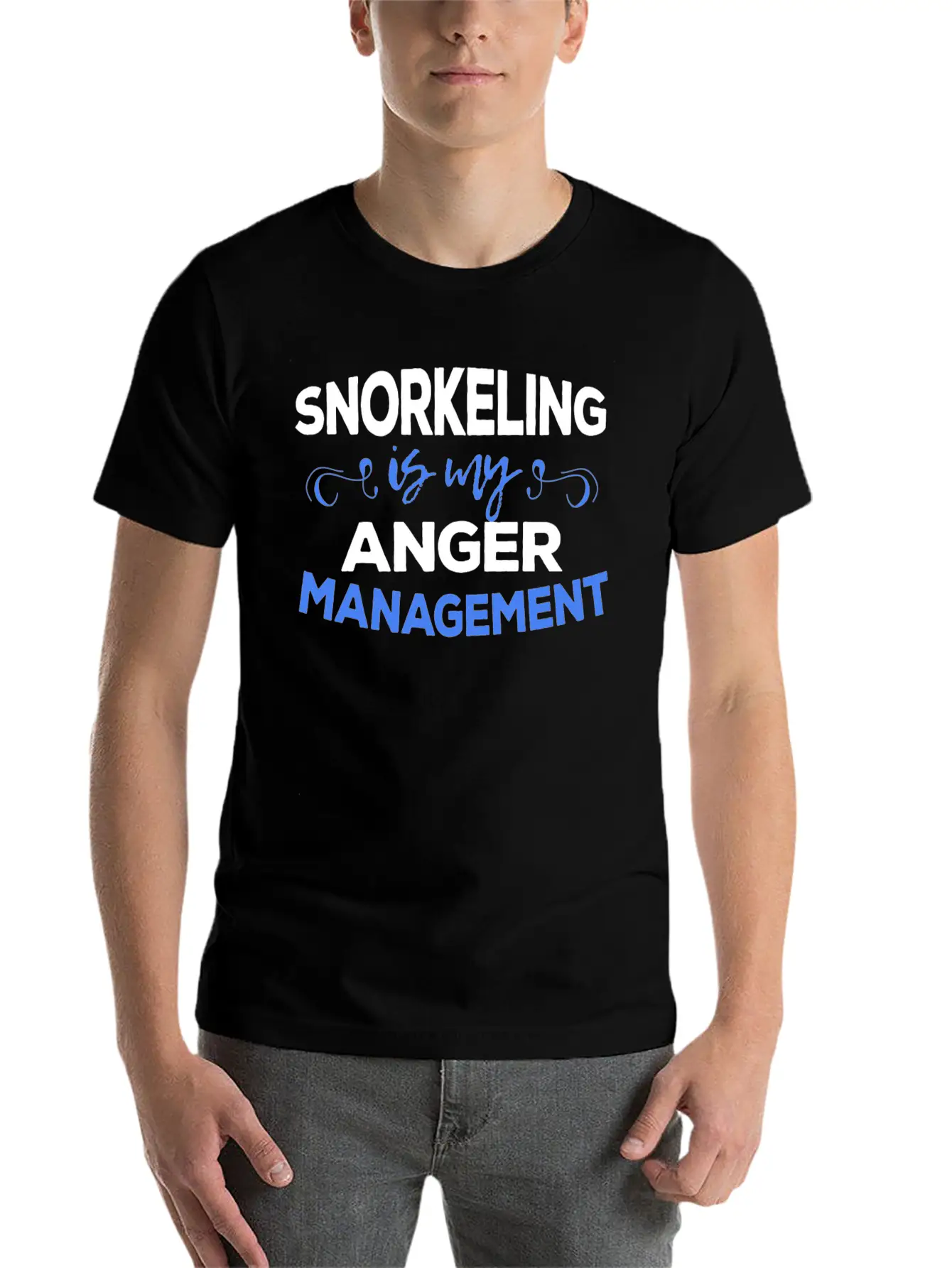 Snorkeler - Snorkeling Is My Anger Management Timeless Short Sleeve Tee – Comfy And Minimalist Design