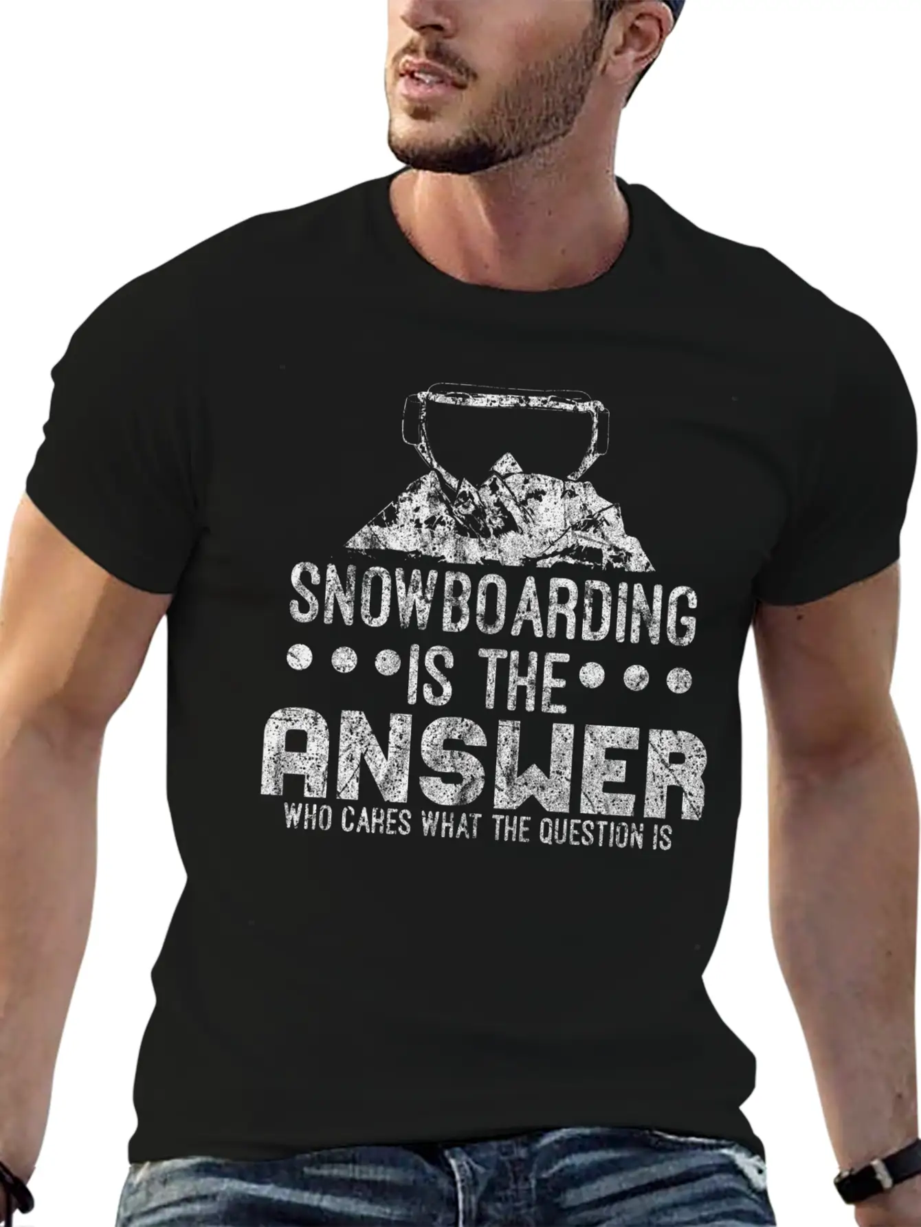 Snowboard Winter Unisex Short Sleeve Soft Cotton T-Shirt – Casual Everyday Wear