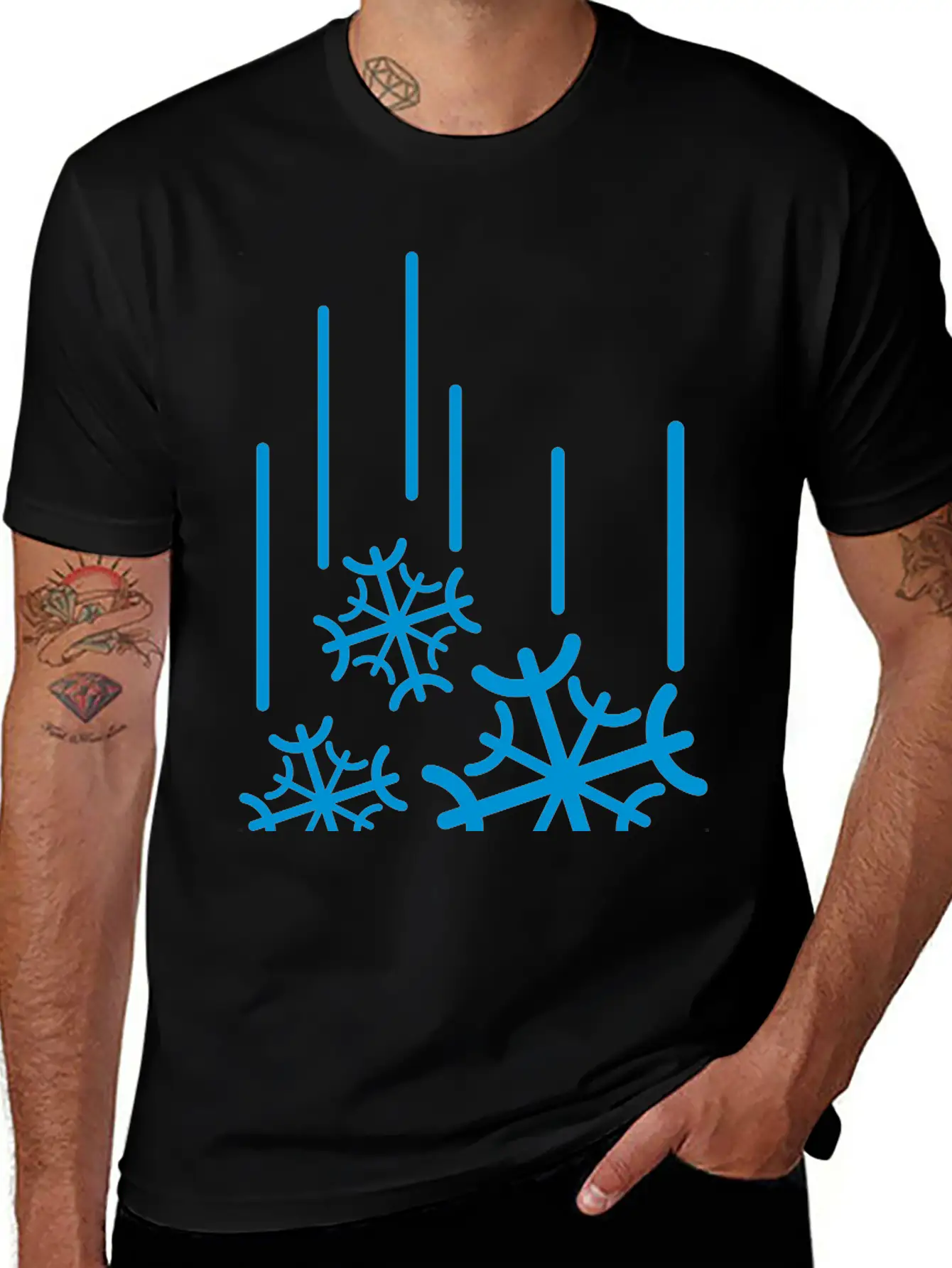 Snowflocken_fallen__f1 Stylish Everyday T-Shirt – Unisex Basic Cotton Tee