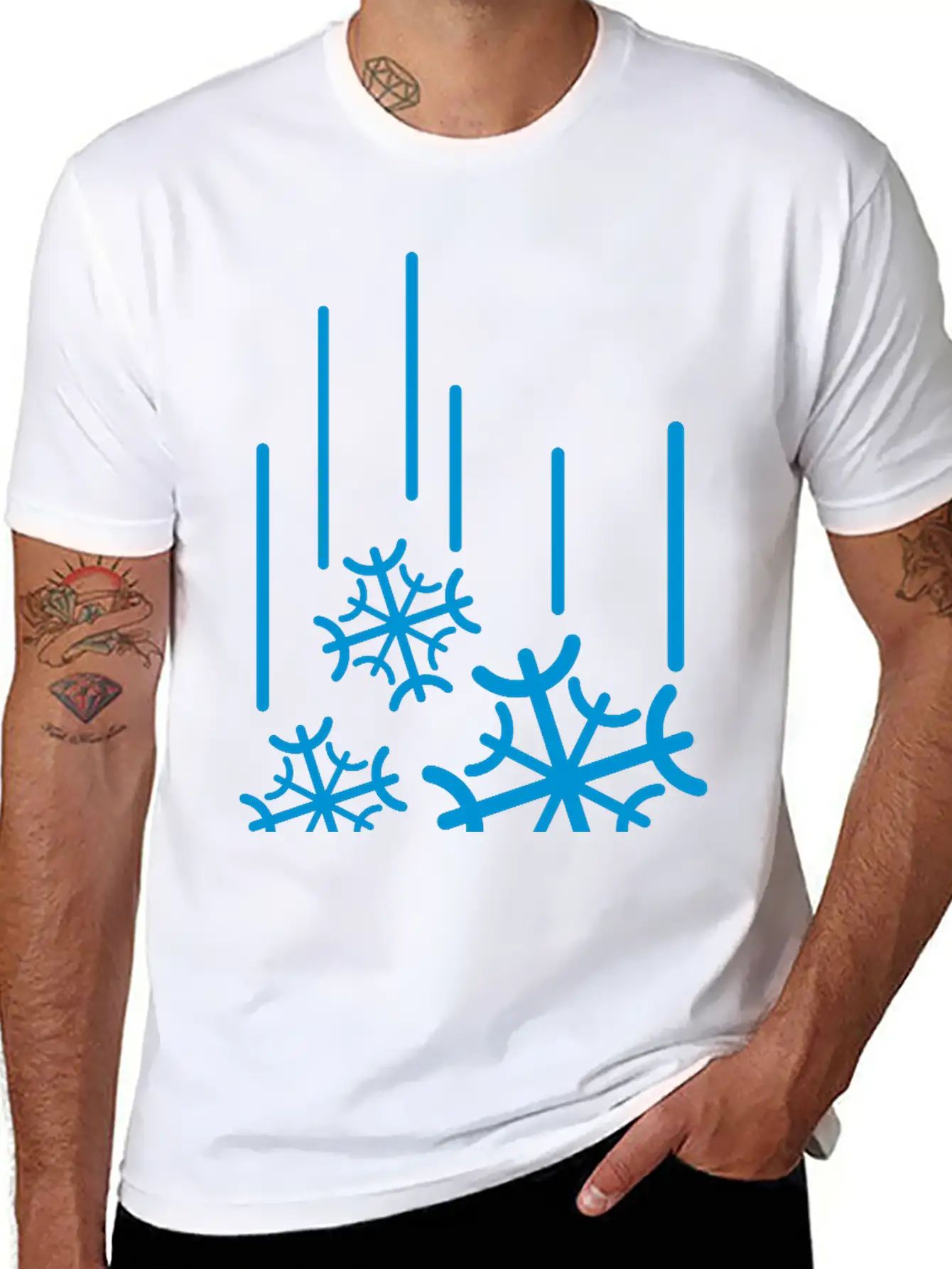 Snowflocken_fallen__f1 Stylish Everyday T-Shirt – Unisex Basic Cotton Tee