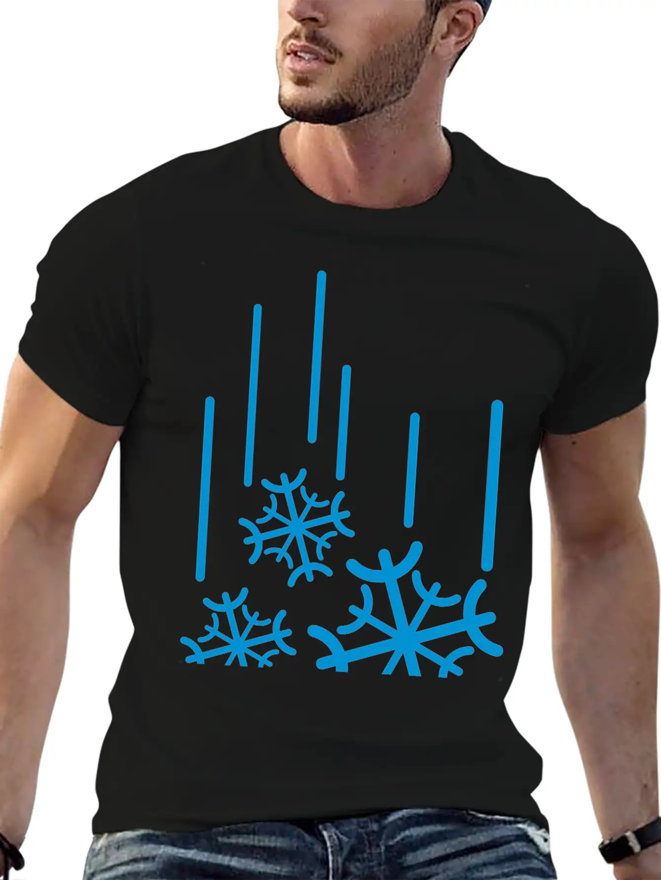 Snowflocken_fallen__f1 Stylish Everyday T-Shirt – Unisex Basic Cotton Tee