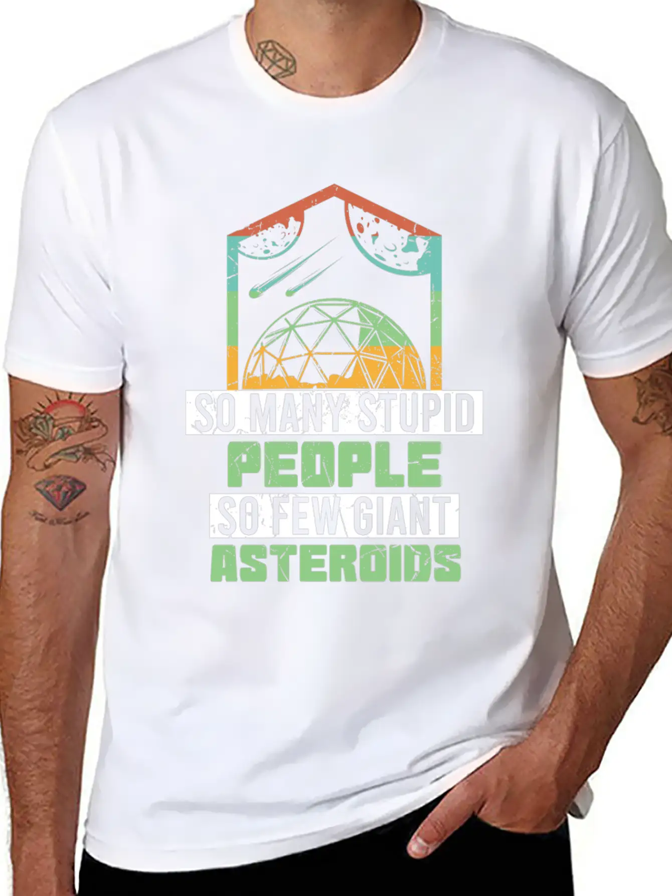 So Many Stupid People So Few Asteroids Unisex Short Sleeve Soft Cotton T-Shirt – Casual Everyday Wear