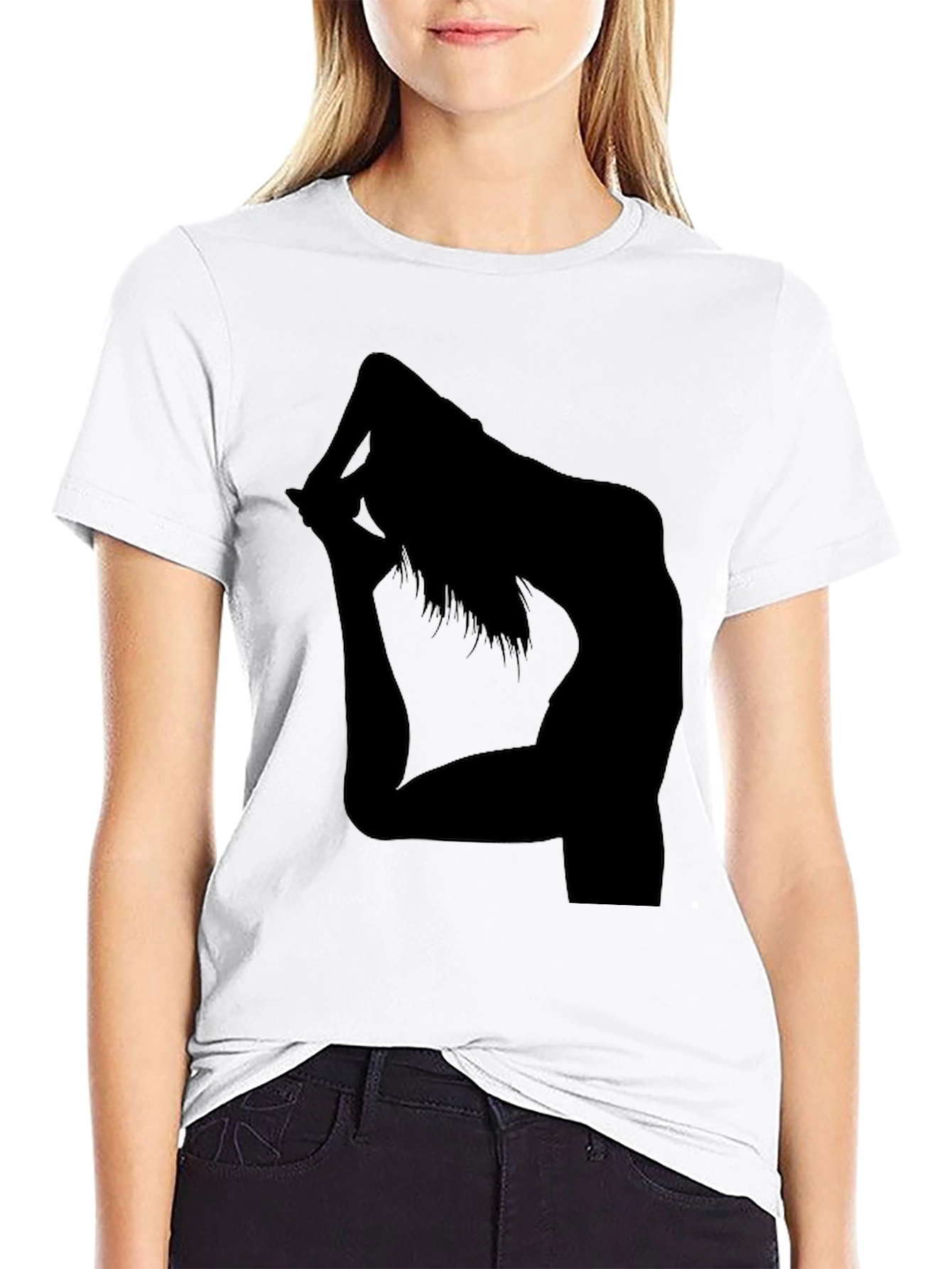 Yoga Silhouette Black T-Shirt