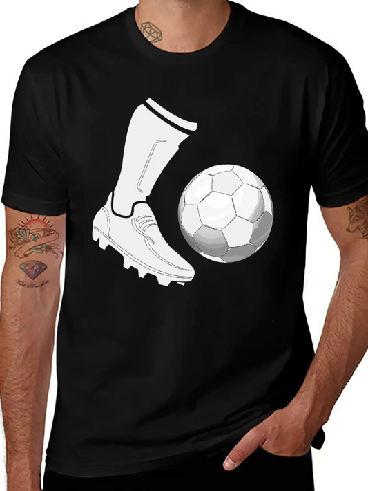 Soccer_03 Unisex Short Sleeve Soft Cotton T-Shirt – Casual Everyday Wear