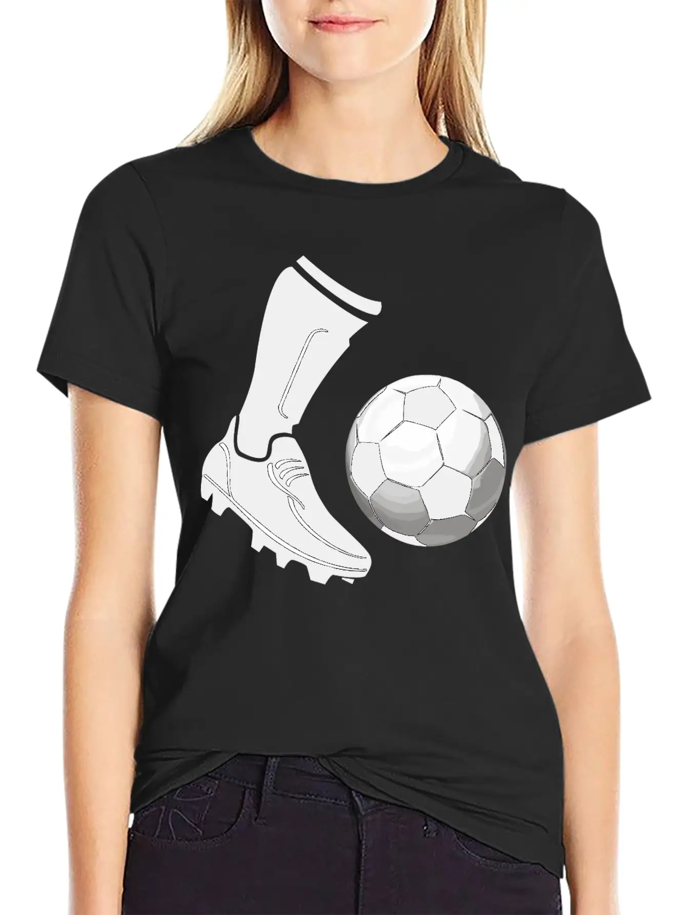 Soccer_03 Unisex Short Sleeve Soft Cotton T-Shirt – Casual Everyday Wear