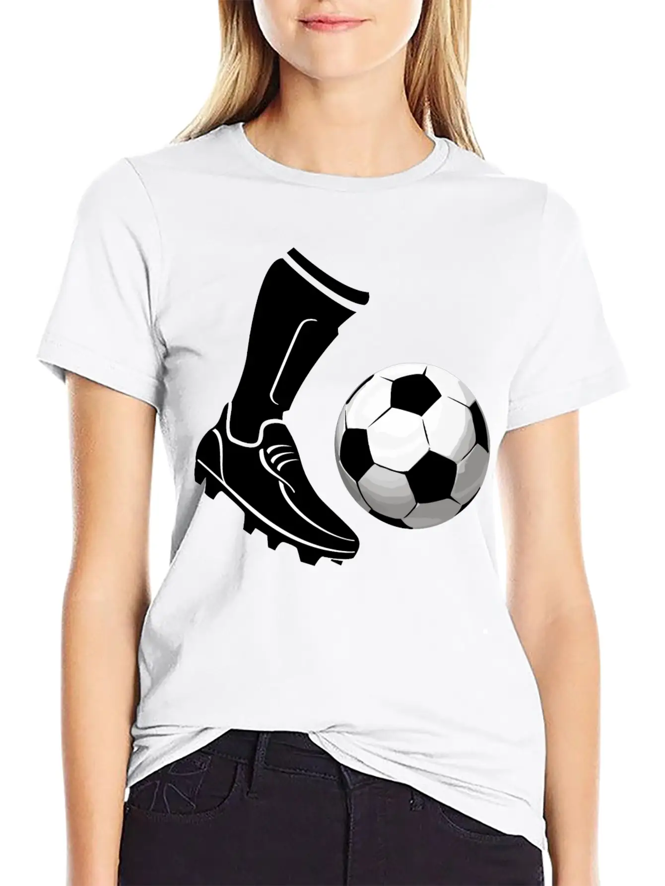 Soccer_03 Unisex Short Sleeve Soft Cotton T-Shirt – Casual Everyday Wear
