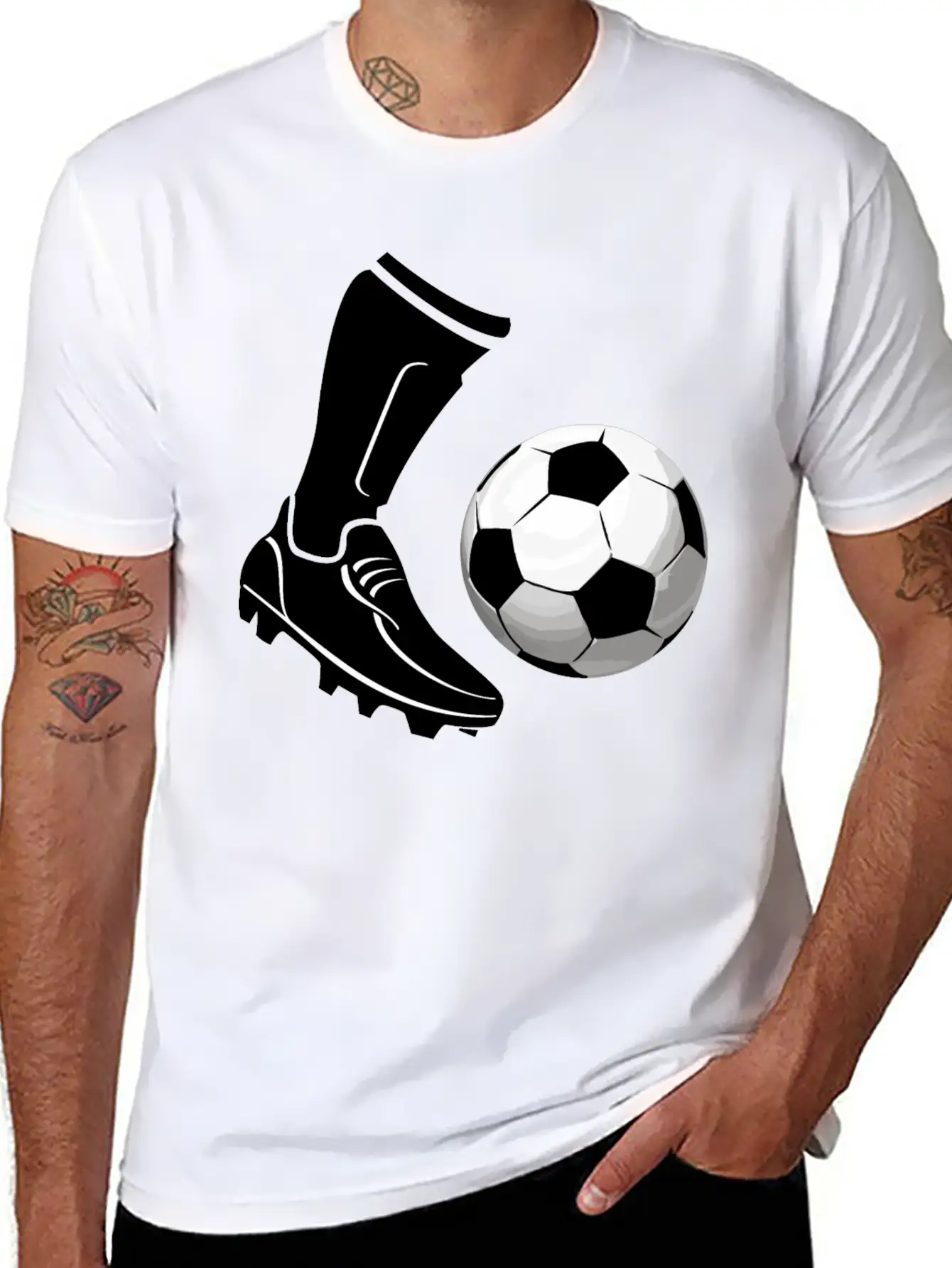 Soccer_03 Unisex Short Sleeve Soft Cotton T-Shirt – Casual Everyday Wear