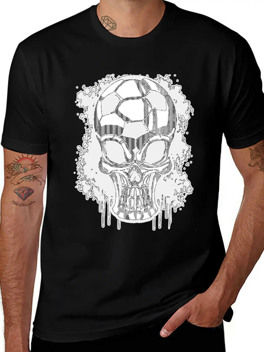 Soccer Ball Skull Sport Goal Game Football Gift Timeless Short Sleeve Tee – Comfy And Minimalist Design
