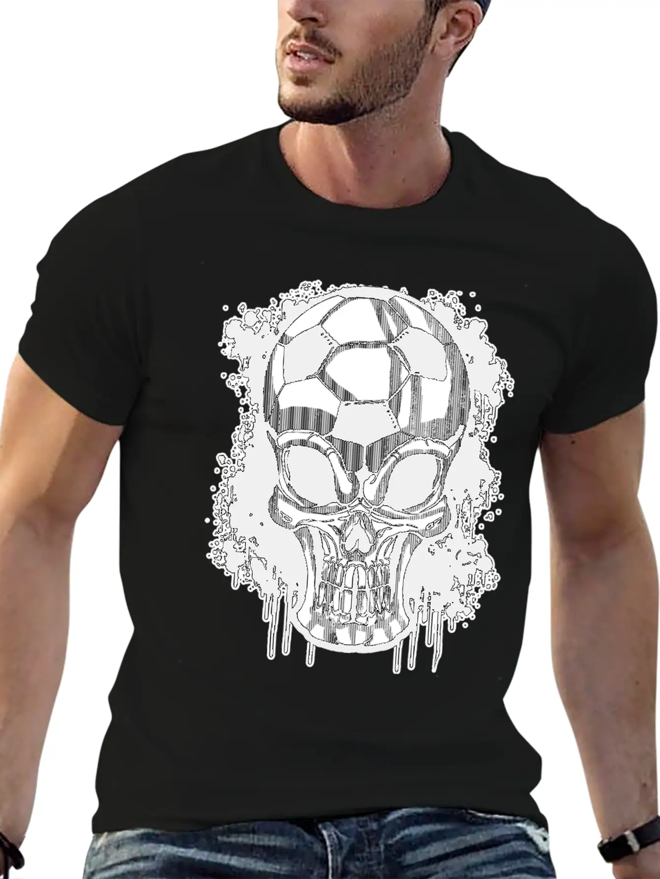 Soccer Ball Skull Sport Goal Game Football Gift Timeless Short Sleeve Tee – Comfy And Minimalist Design