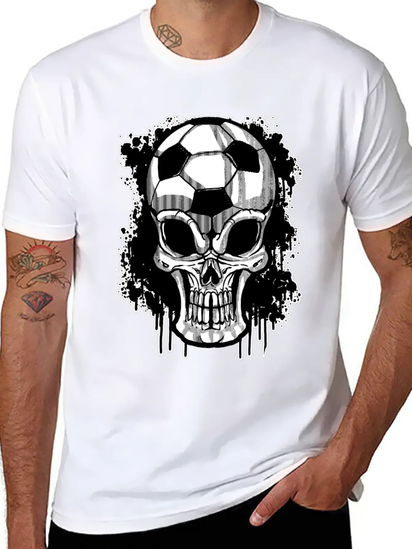 Soccer Ball Skull Sport Goal Game Football Gift Timeless Short Sleeve Tee – Comfy And Minimalist Design