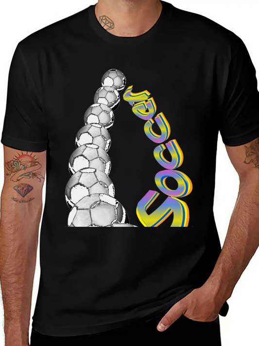 Soccer Balls Comfortable Minimalist Graphic Tee – Summer Style Essential