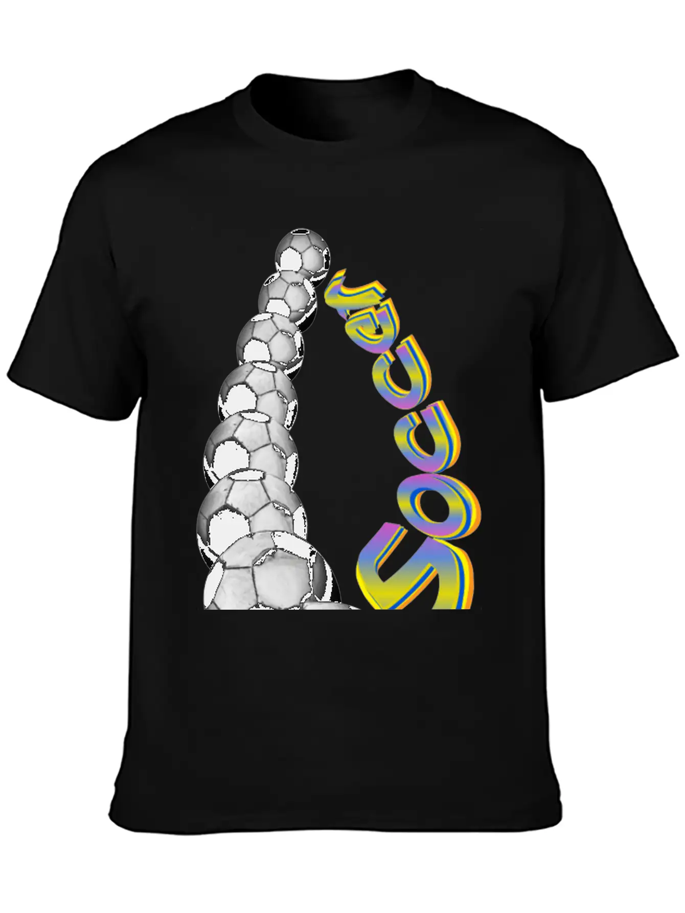 Soccer Balls Comfortable Minimalist Graphic Tee – Summer Style Essential