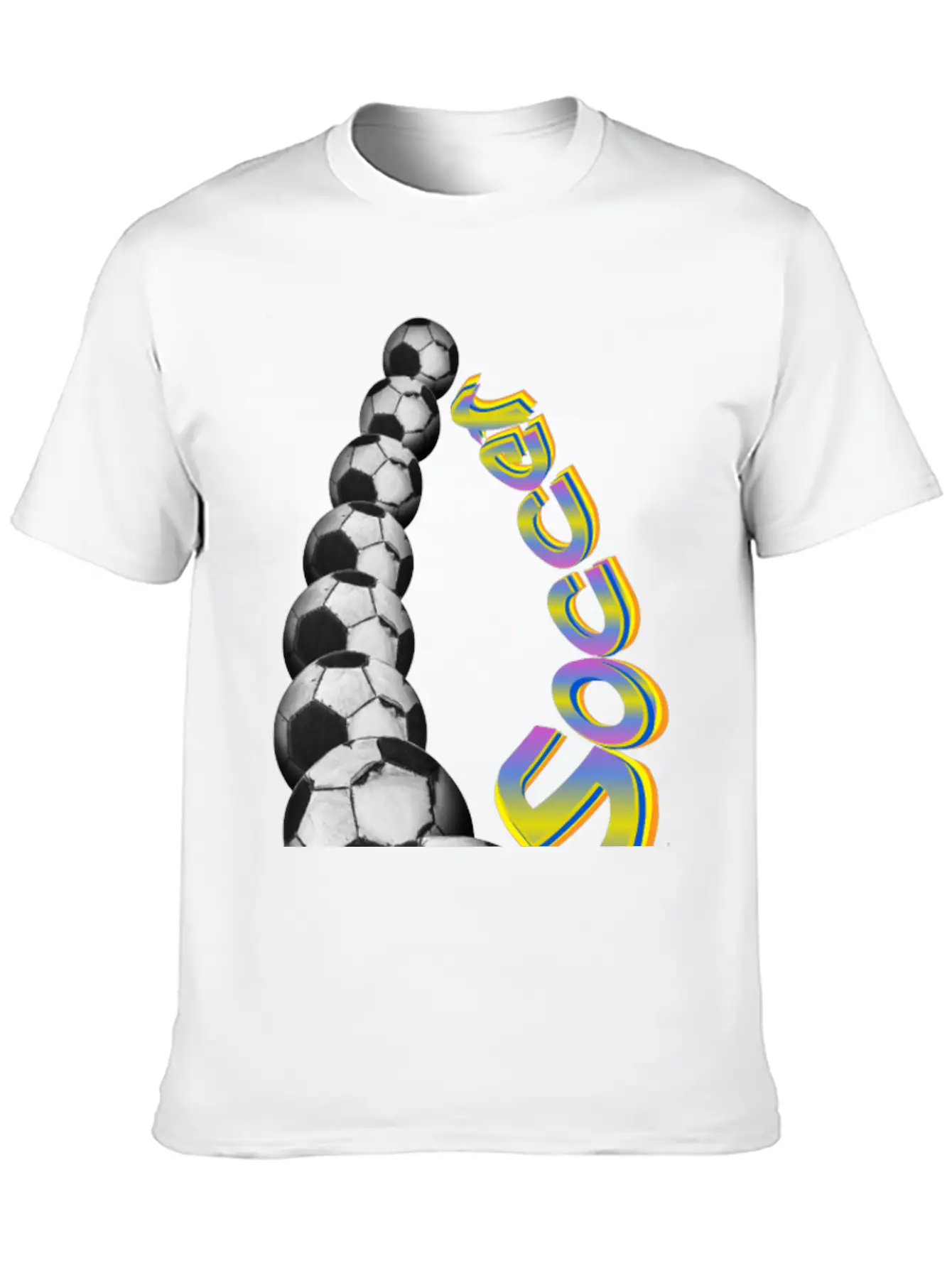 Soccer Balls Comfortable Minimalist Graphic Tee – Summer Style Essential