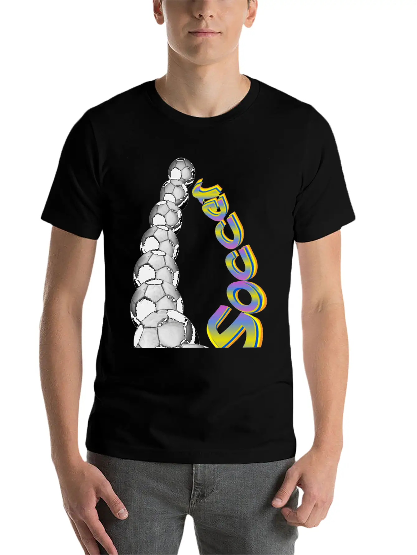 Soccer Balls Comfortable Minimalist Graphic Tee – Summer Style Essential