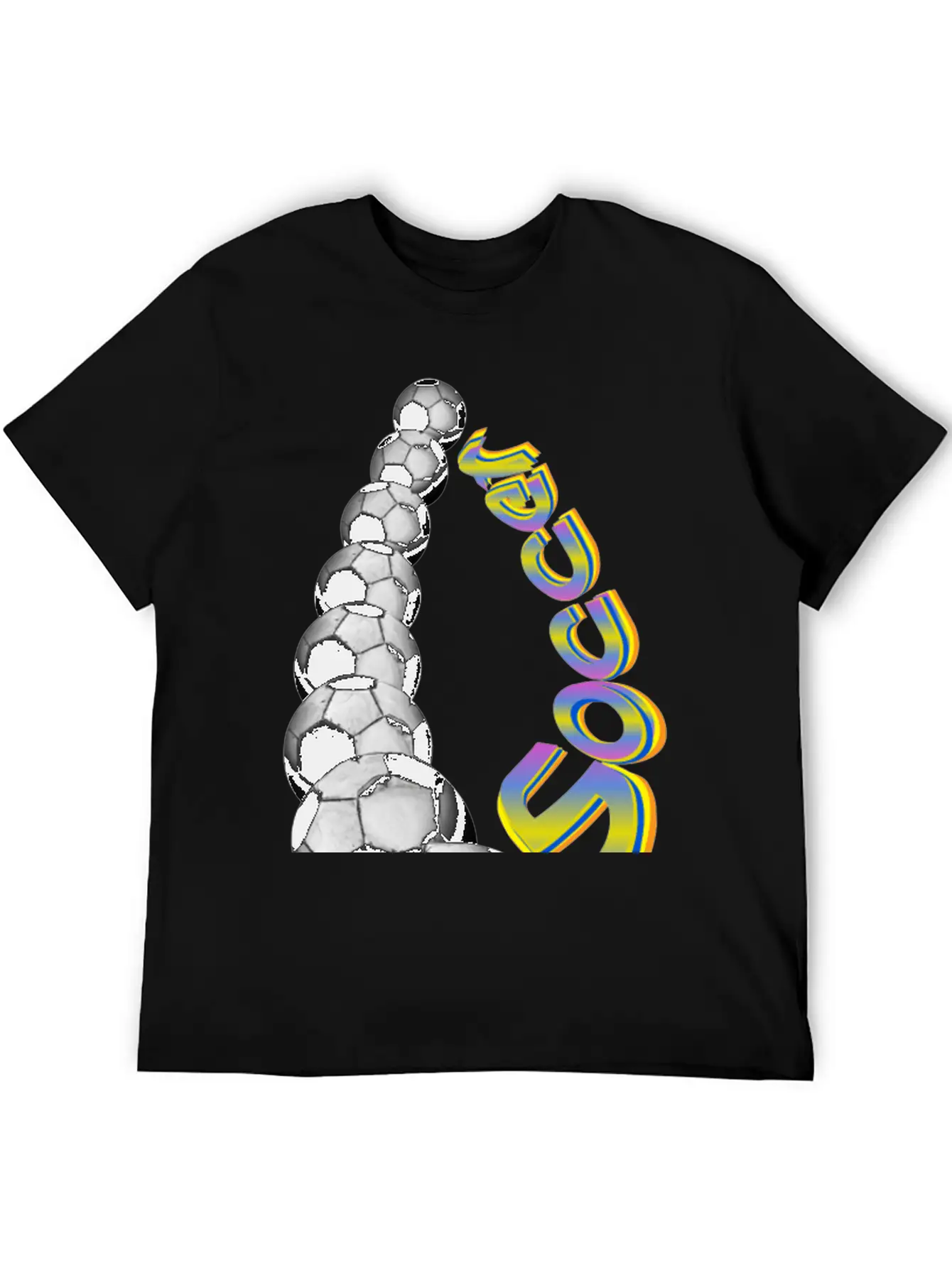 Soccer Balls Comfortable Minimalist Graphic Tee – Summer Style Essential