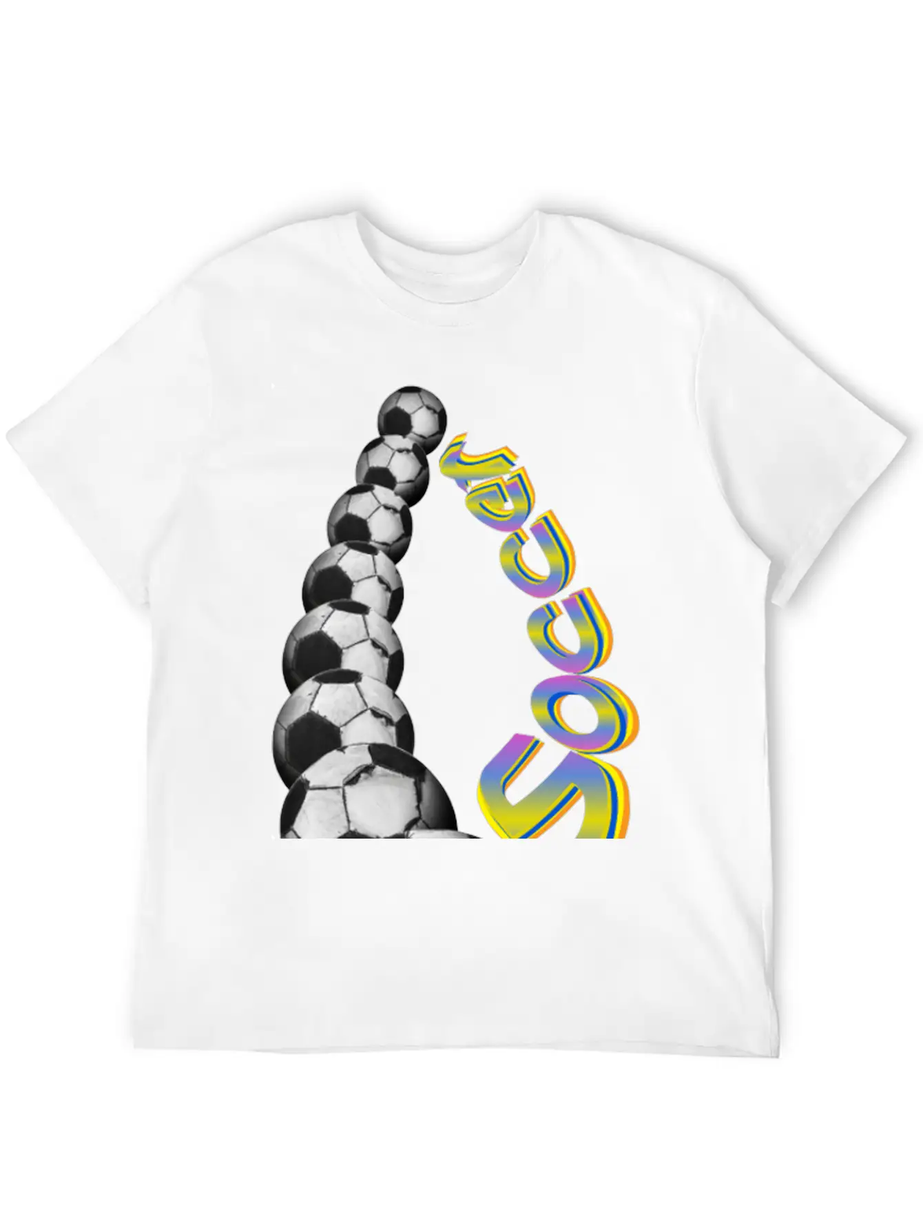 Soccer Balls Comfortable Minimalist Graphic Tee – Summer Style Essential