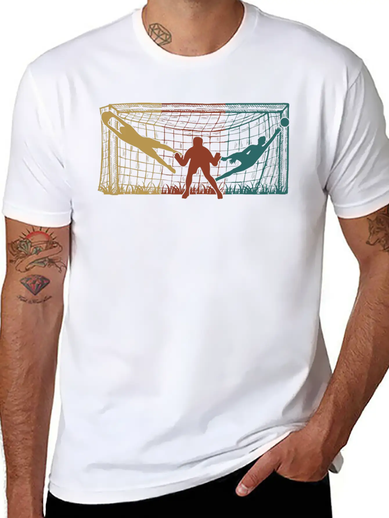 Soccer Goal Keeper Men Boys Soccer Unisex Short Sleeve Soft Cotton T-Shirt – Casual Everyday Wear