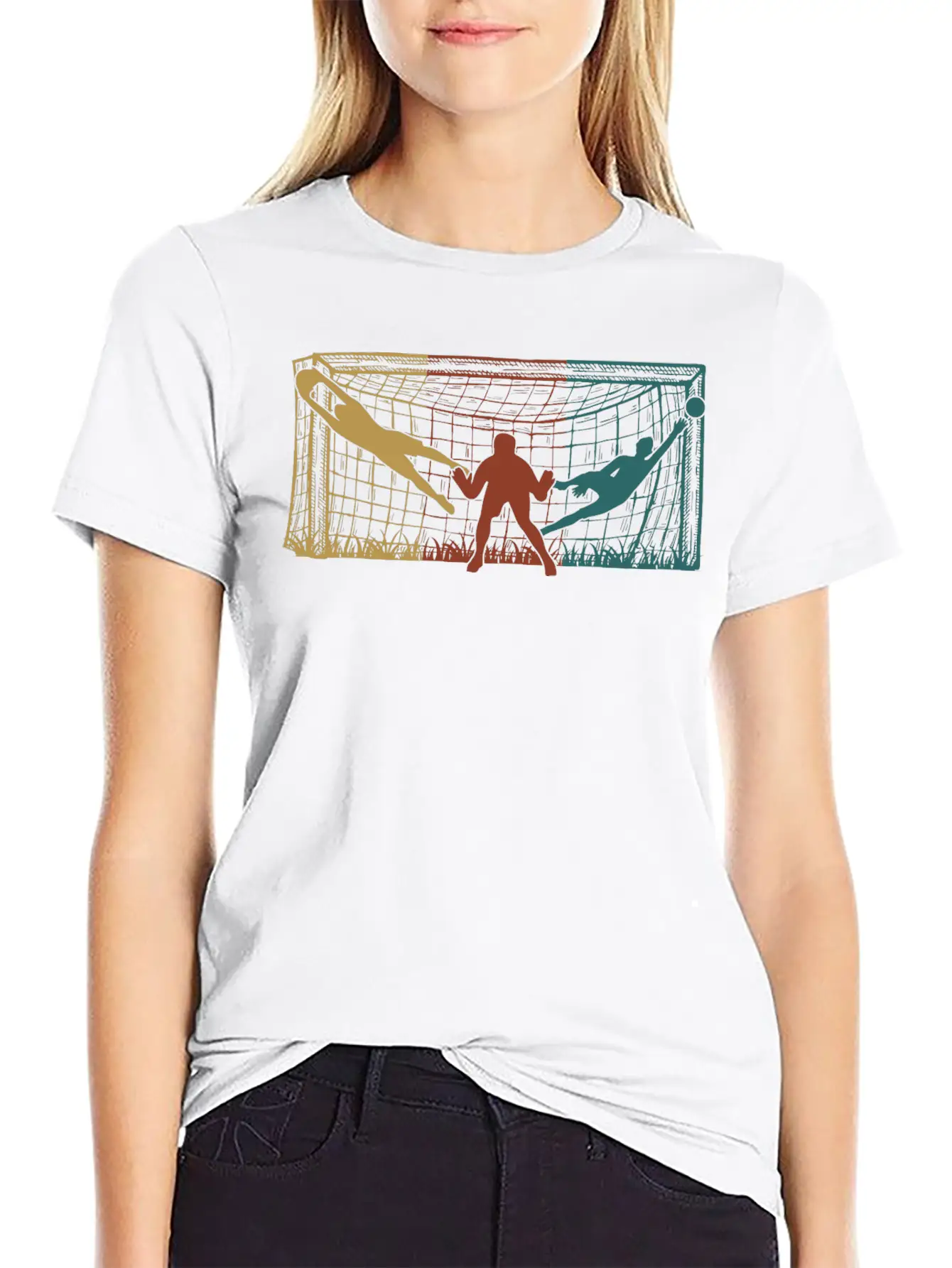 Soccer Goal Keeper Men Boys Soccer Unisex Short Sleeve Soft Cotton T-Shirt – Casual Everyday Wear