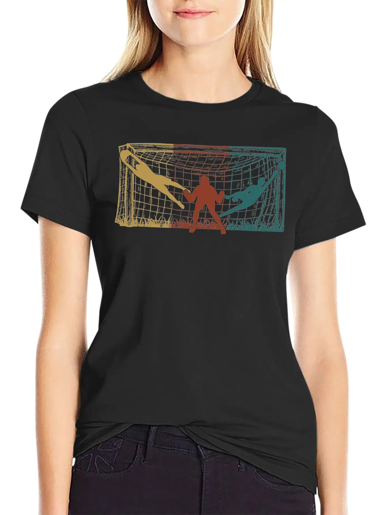 Soccer Goal Keeper Men Boys Soccer Unisex Short Sleeve Soft Cotton T-Shirt – Casual Everyday Wear