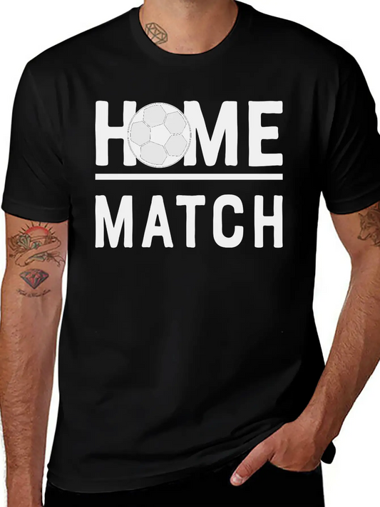 Soccer Match Home Game Play Ball 2c Unisex Short Sleeve Soft Cotton T-Shirt – Casual Everyday Wear