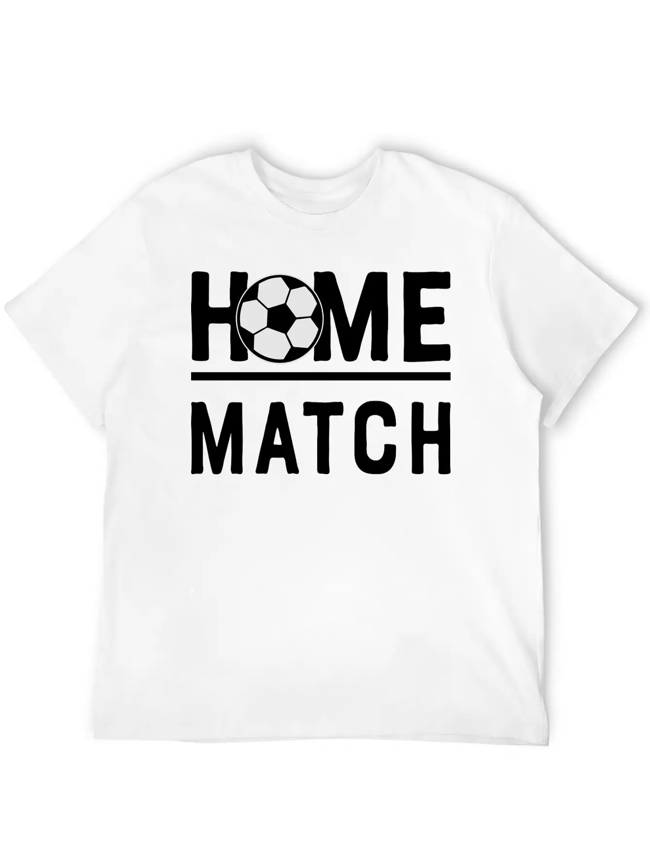 Soccer Match Home Game Play Ball 2c Unisex Short Sleeve Soft Cotton T-Shirt – Casual Everyday Wear