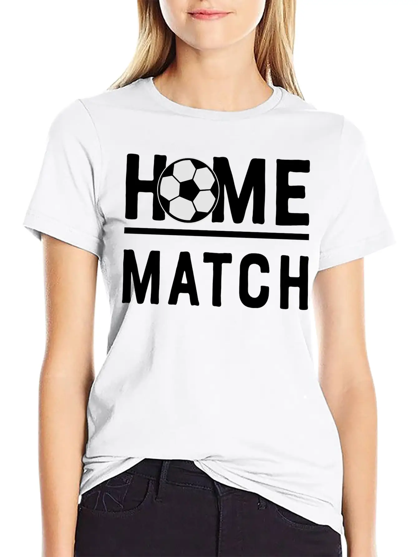 Soccer Match Home Game Play Ball 2c Unisex Short Sleeve Soft Cotton T-Shirt – Casual Everyday Wear