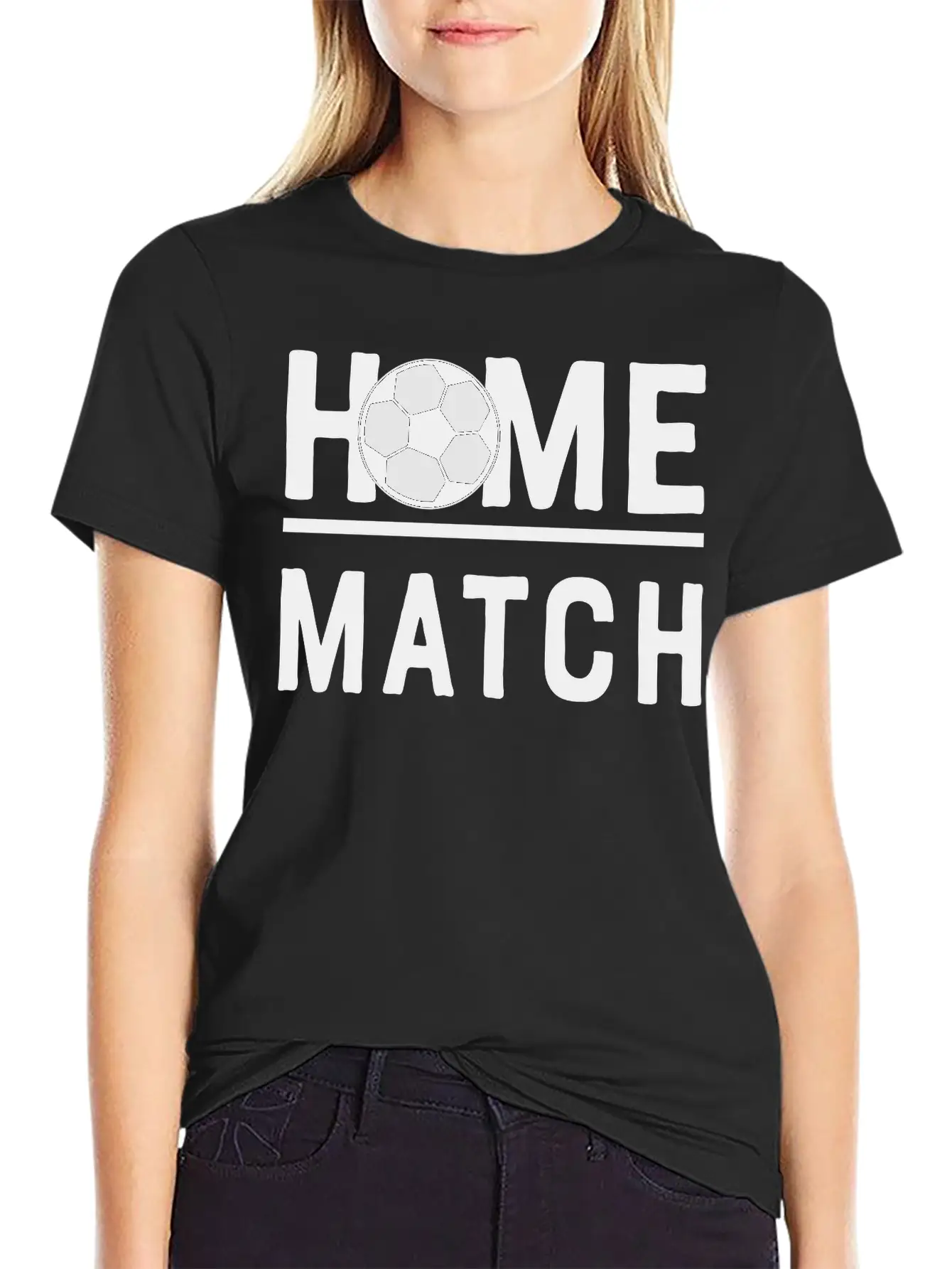 Soccer Match Home Game Play Ball 2c Unisex Short Sleeve Soft Cotton T-Shirt – Casual Everyday Wear