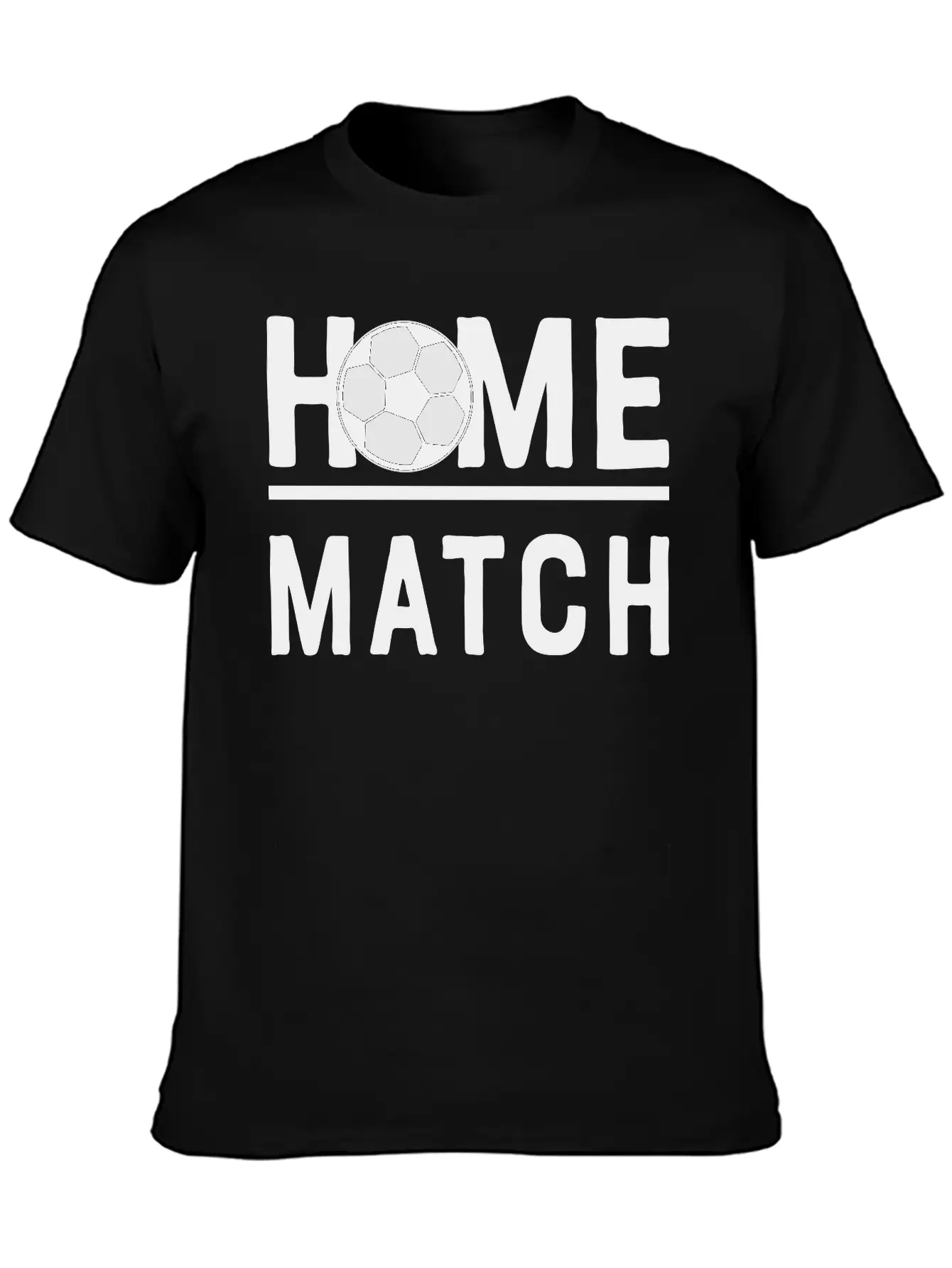 Soccer Match Home Game Play Ball 2c Unisex Short Sleeve Soft Cotton T-Shirt – Casual Everyday Wear