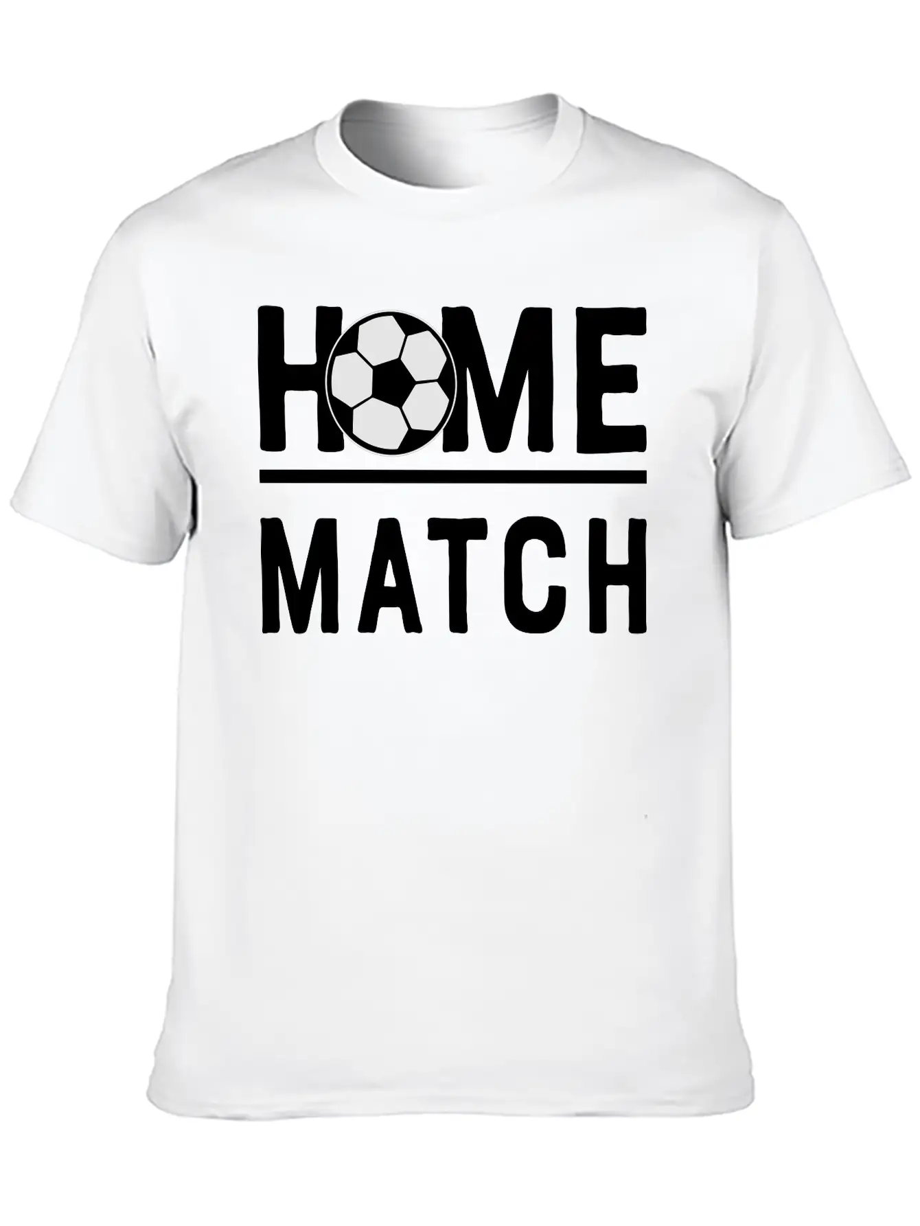 Soccer Match Home Game Play Ball 2c Unisex Short Sleeve Soft Cotton T-Shirt – Casual Everyday Wear