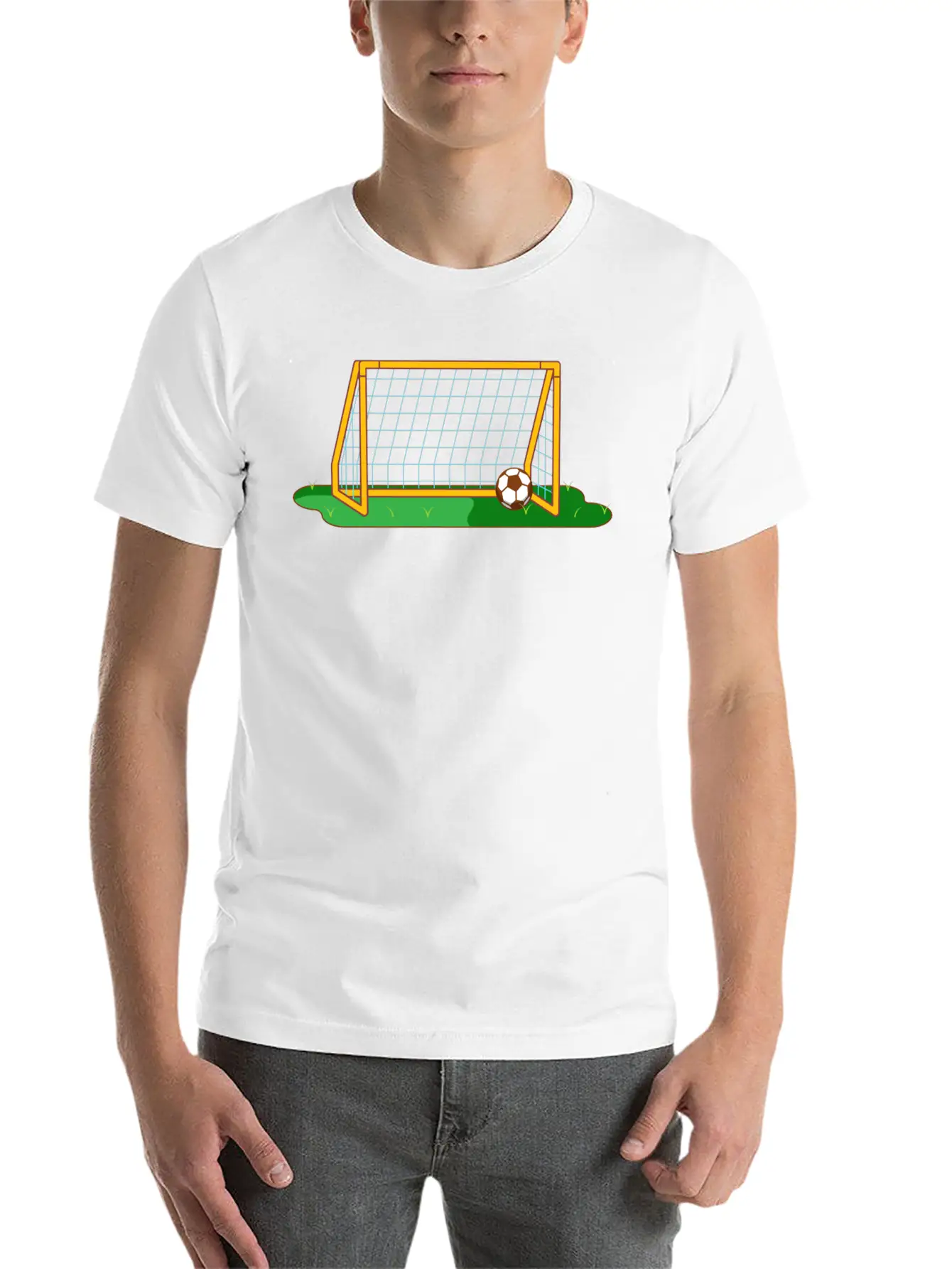 Soccer Player Football Goal Keeper Ball Sports Stylish Everyday T-Shirt – Unisex Basic Cotton Tee