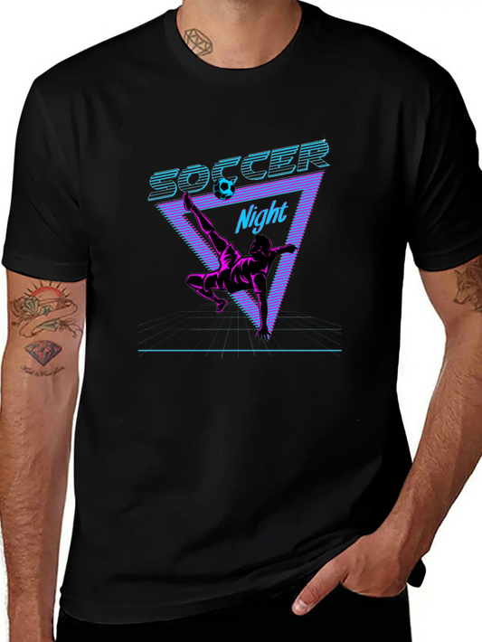 Soccer Retro Vaporwave Unisex Short Sleeve Soft Cotton T-Shirt – Casual Everyday Wear